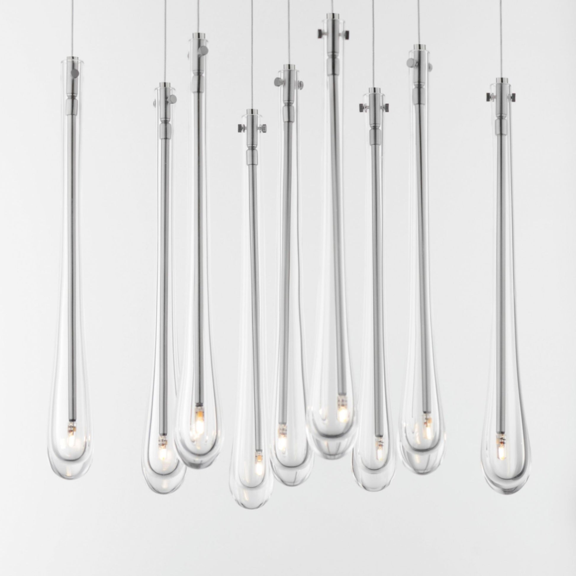 ET2 Lighting - Stillo 17" 9-Light LED Pendant, Satin Nickel Finish | Bees Lighting