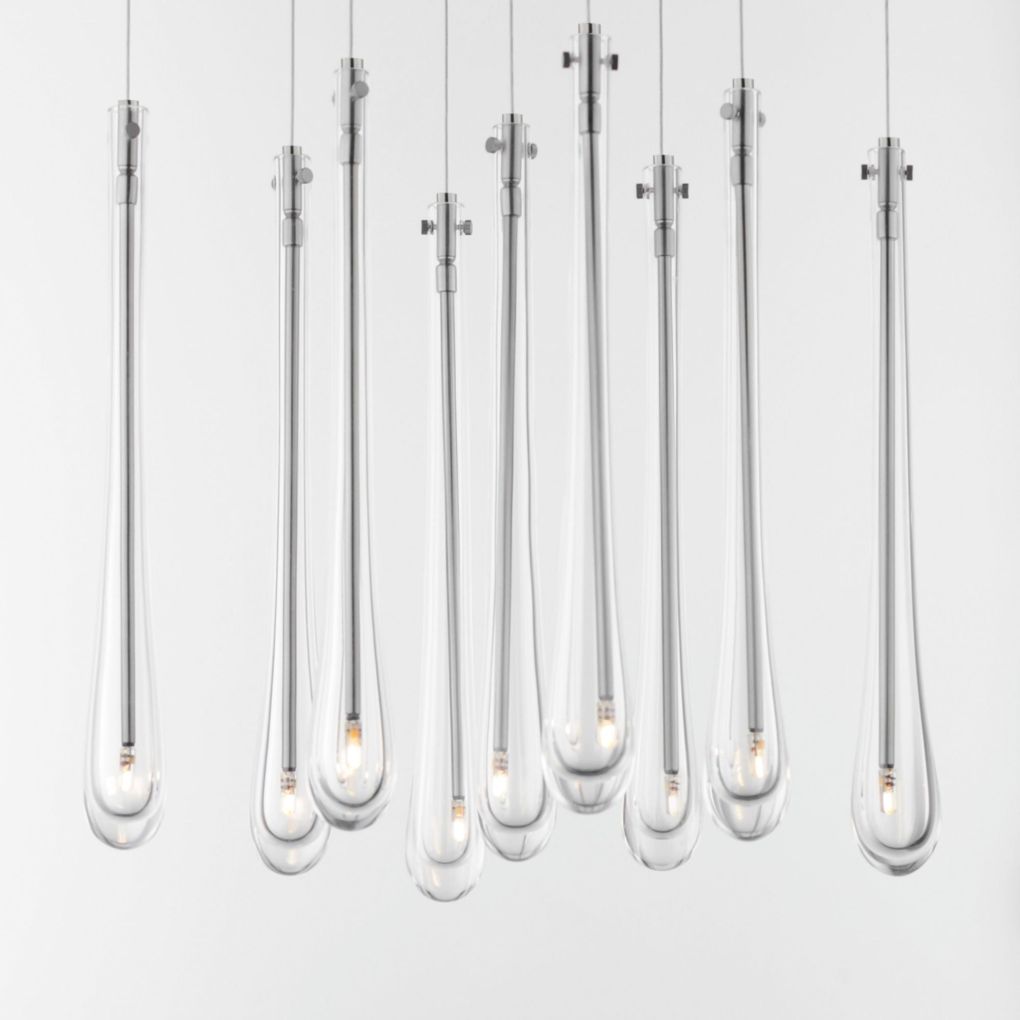 ET2 Lighting - Stillo 17" 9-Light LED Pendant, Satin Nickel Finish | Bees Lighting
