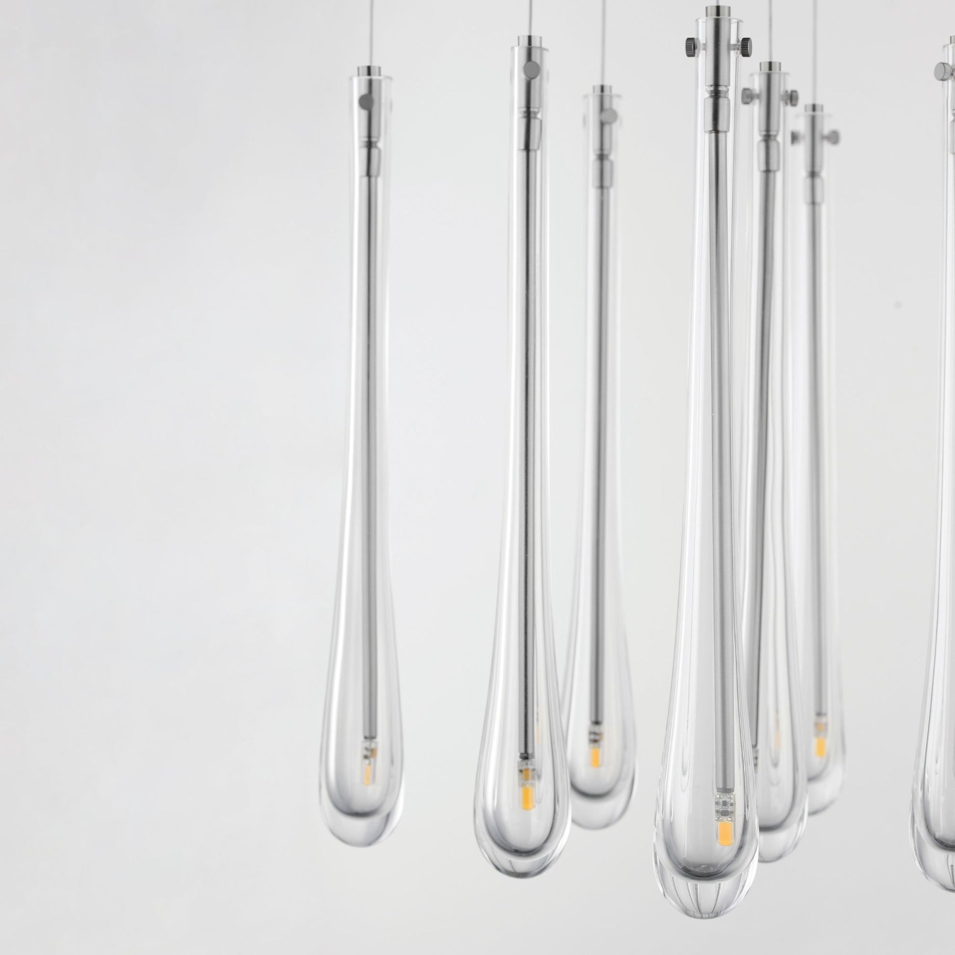 ET2 Lighting - Stillo 17" 9-Light LED Pendant, Satin Nickel Finish | Bees Lighting