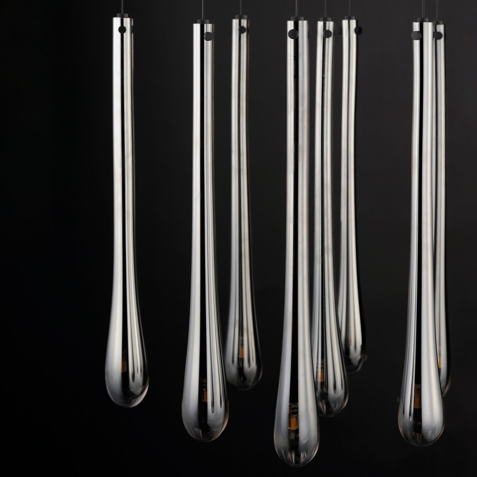 ET2 Lighting - Stillo 17" 9-Light LED Pendant, Black Finish | Bees Lighting