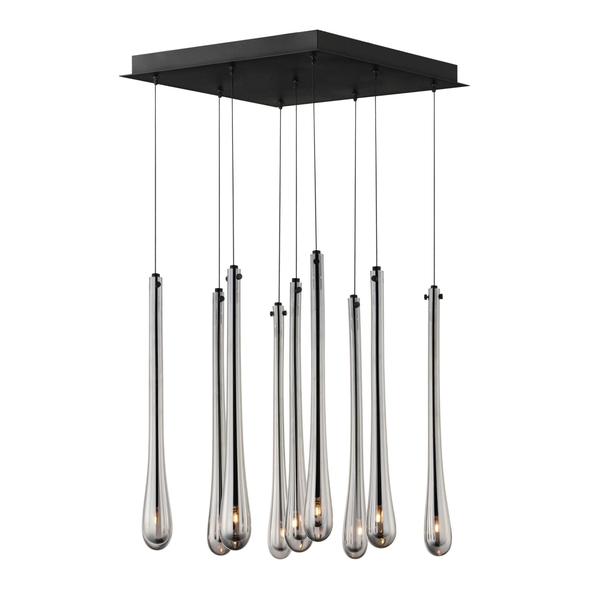 ET2 Lighting - Stillo 17" 9-Light LED Pendant, Black Finish | Bees Lighting
