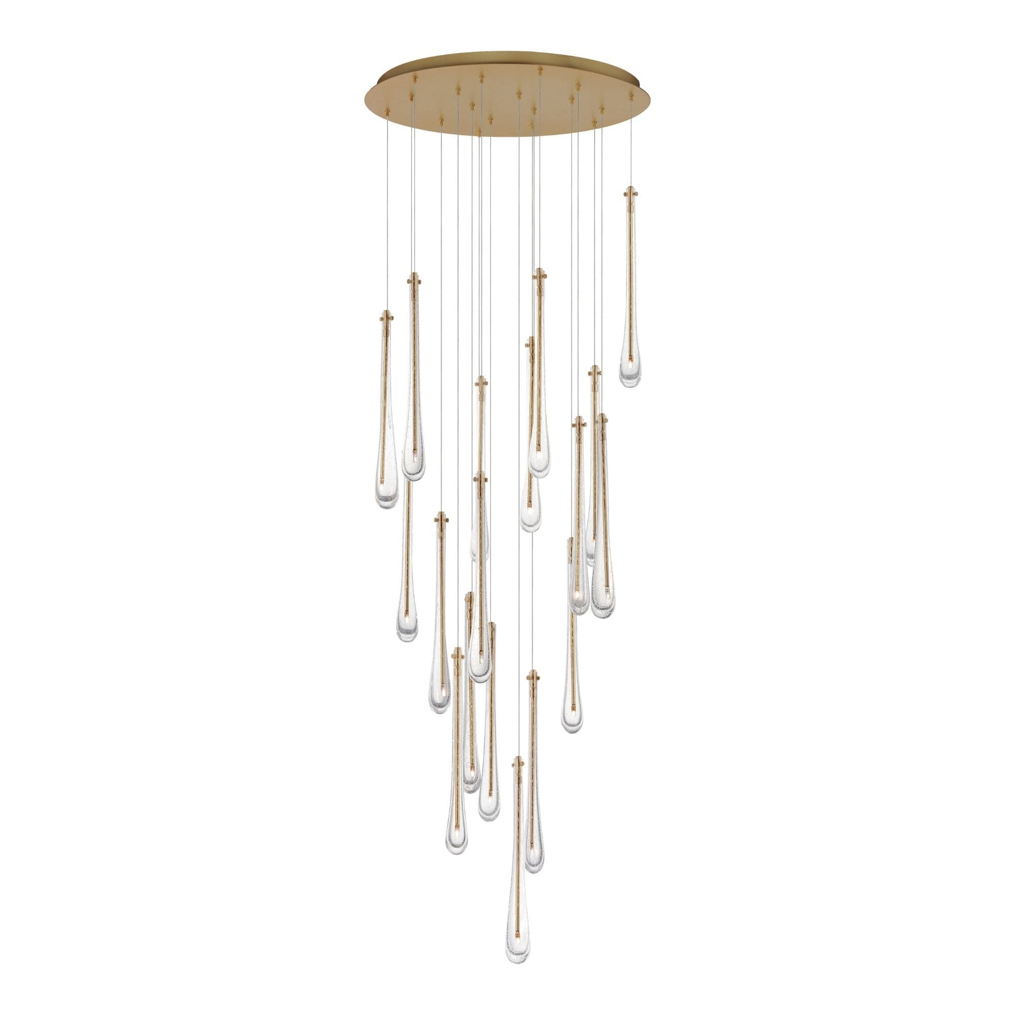 Stillo 26" 18-Light LED Pendant, Gold Finish