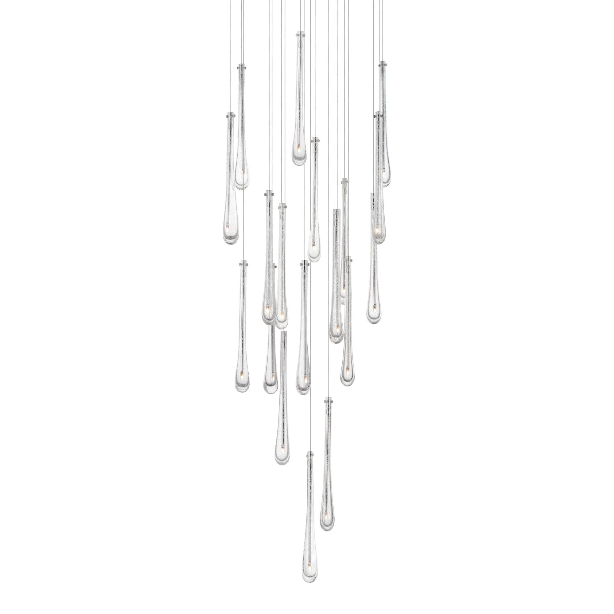Stillo 26" 18-Light LED Pendant, Satin Nickel Finish