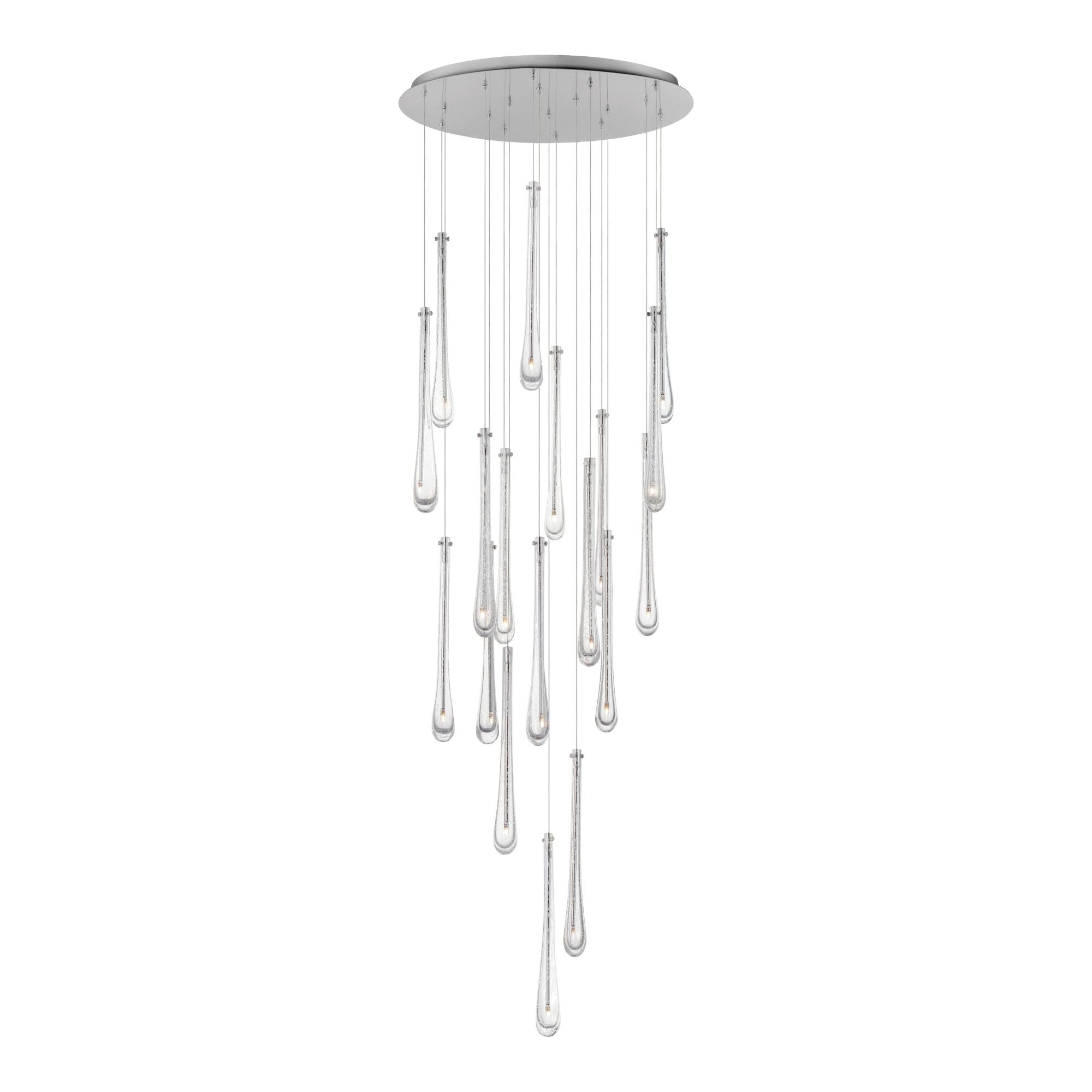ET2 Lighting - Stillo 26" 18-Light LED Pendant, Satin Nickel Finish | Bees Lighting
