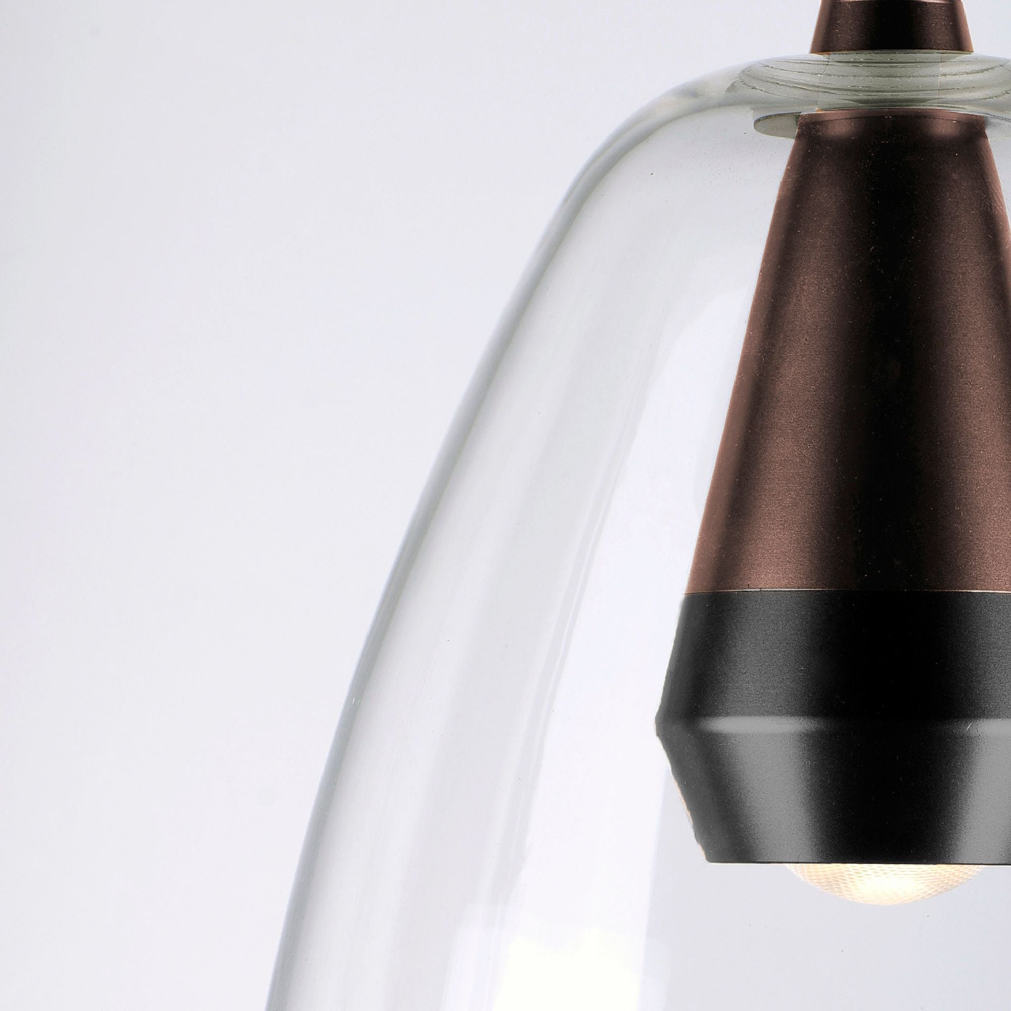ET2 Lighting - Sven 8" LED Pendant, Black & Coffee Finish | Bees Lighting