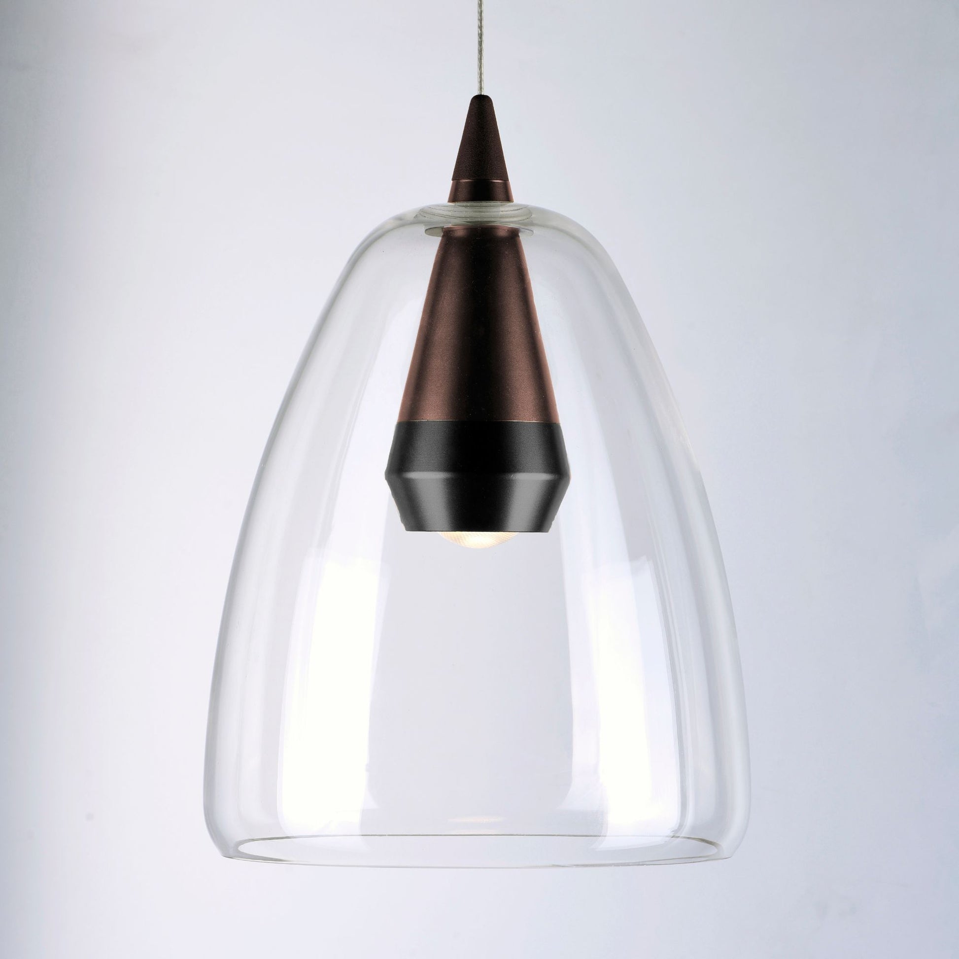 ET2 Lighting - Sven 8" LED Pendant, Black & Coffee Finish | Bees Lighting