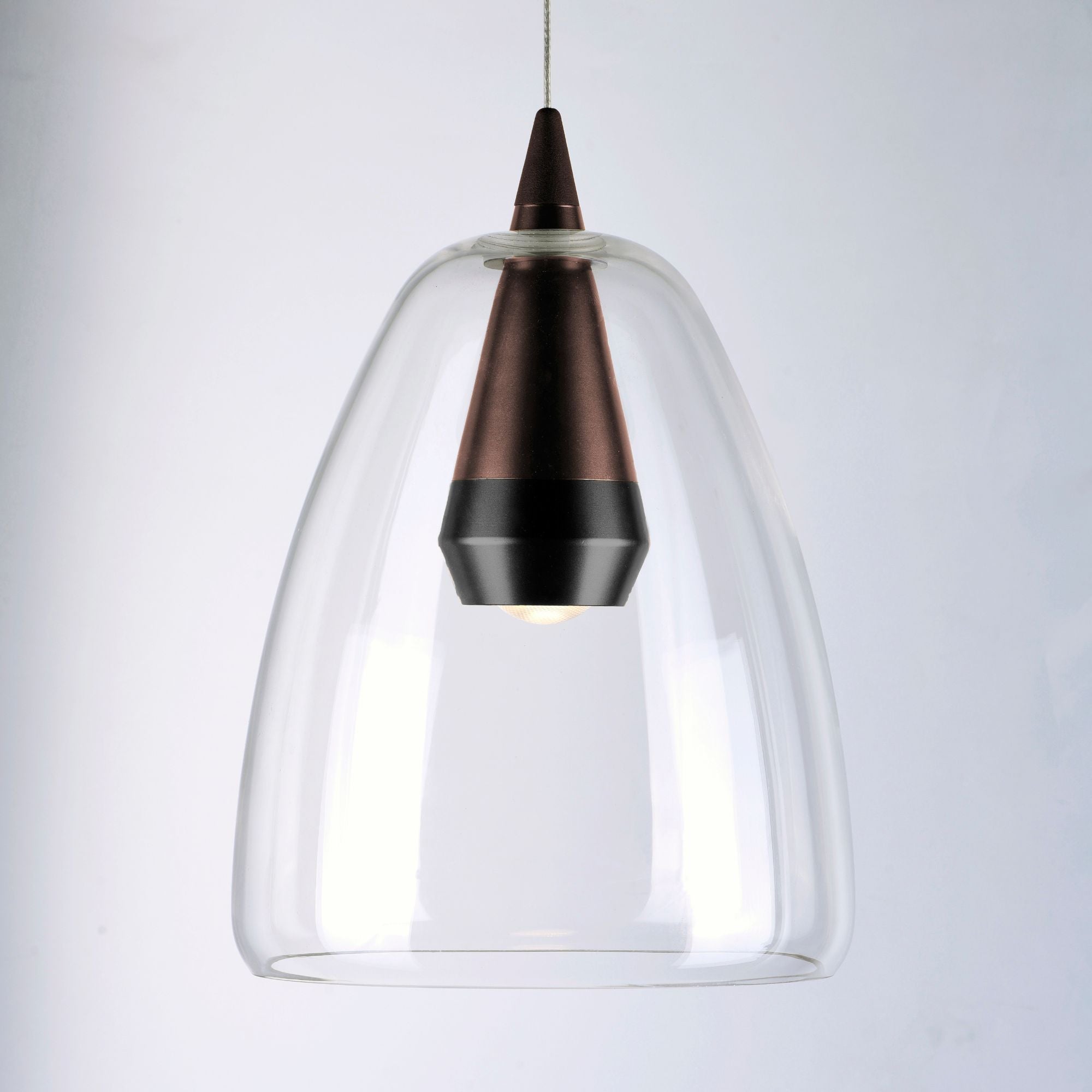 ET2 Lighting - Sven 8" LED Pendant, Black & Coffee Finish | Bees Lighting