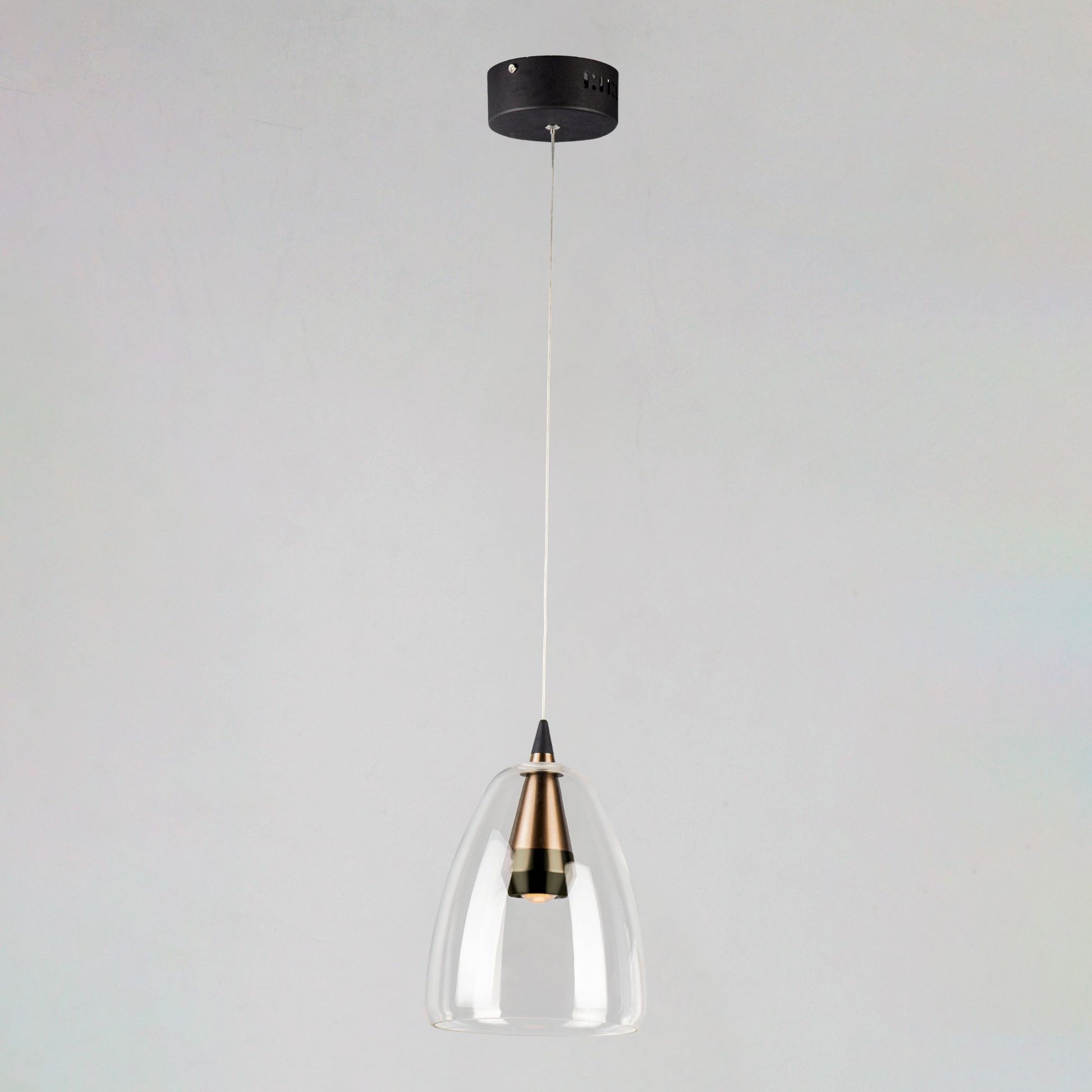 ET2 Lighting - Sven 8" LED Pendant, Black & Coffee Finish | Bees Lighting