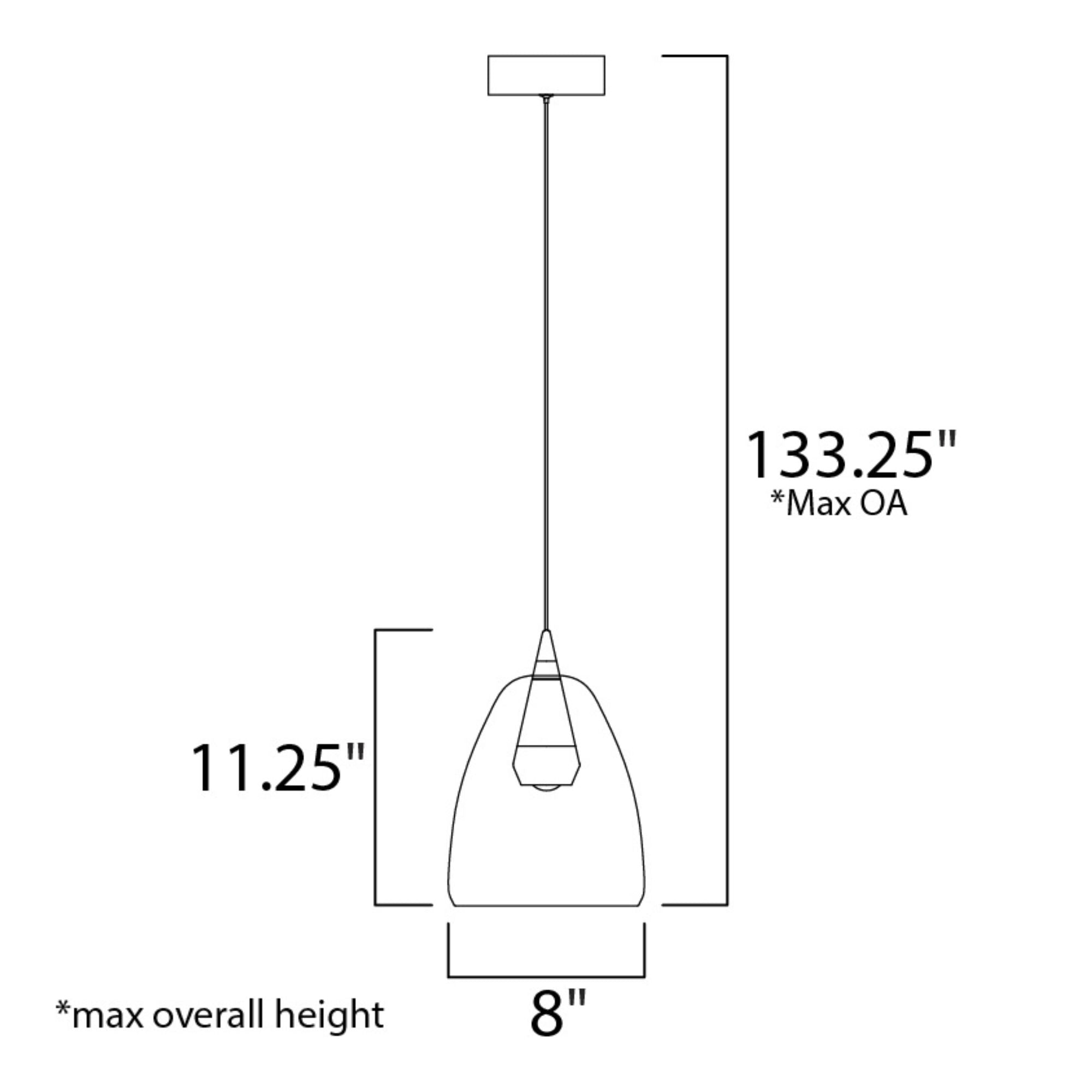 ET2 Lighting - Sven 8" LED Pendant, Black & Coffee Finish | Bees Lighting