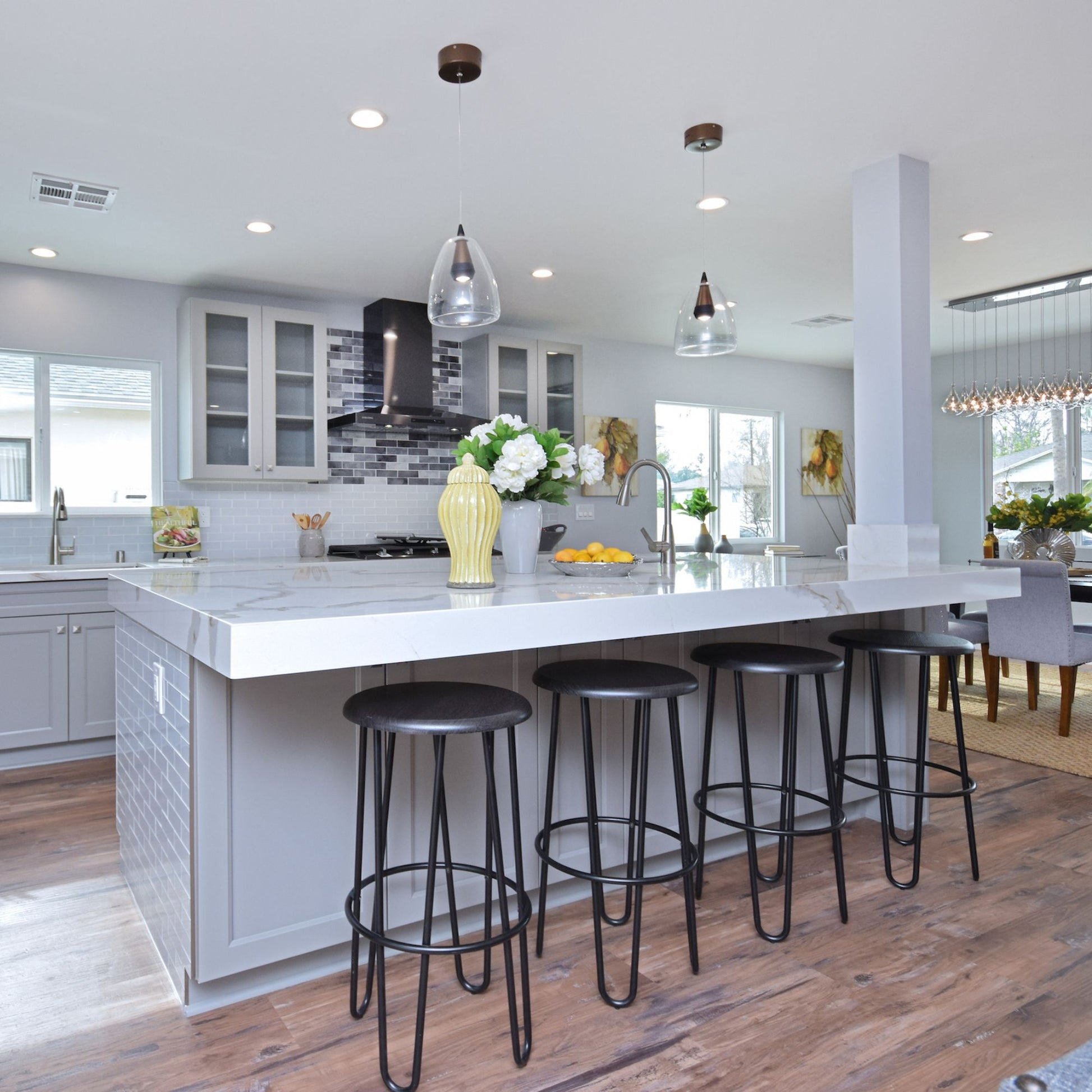 ET2 Lighting - Sven 8" LED Pendant, Black & Coffee Finish | Bees Lighting