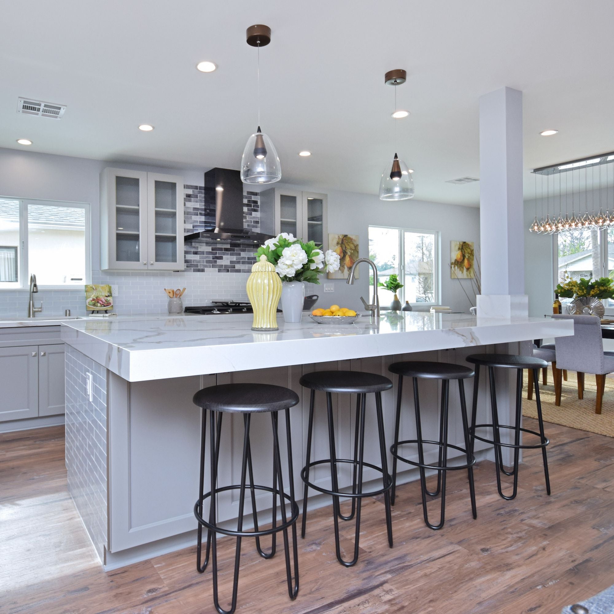 ET2 Lighting - Sven 8" LED Pendant, Black & Coffee Finish | Bees Lighting