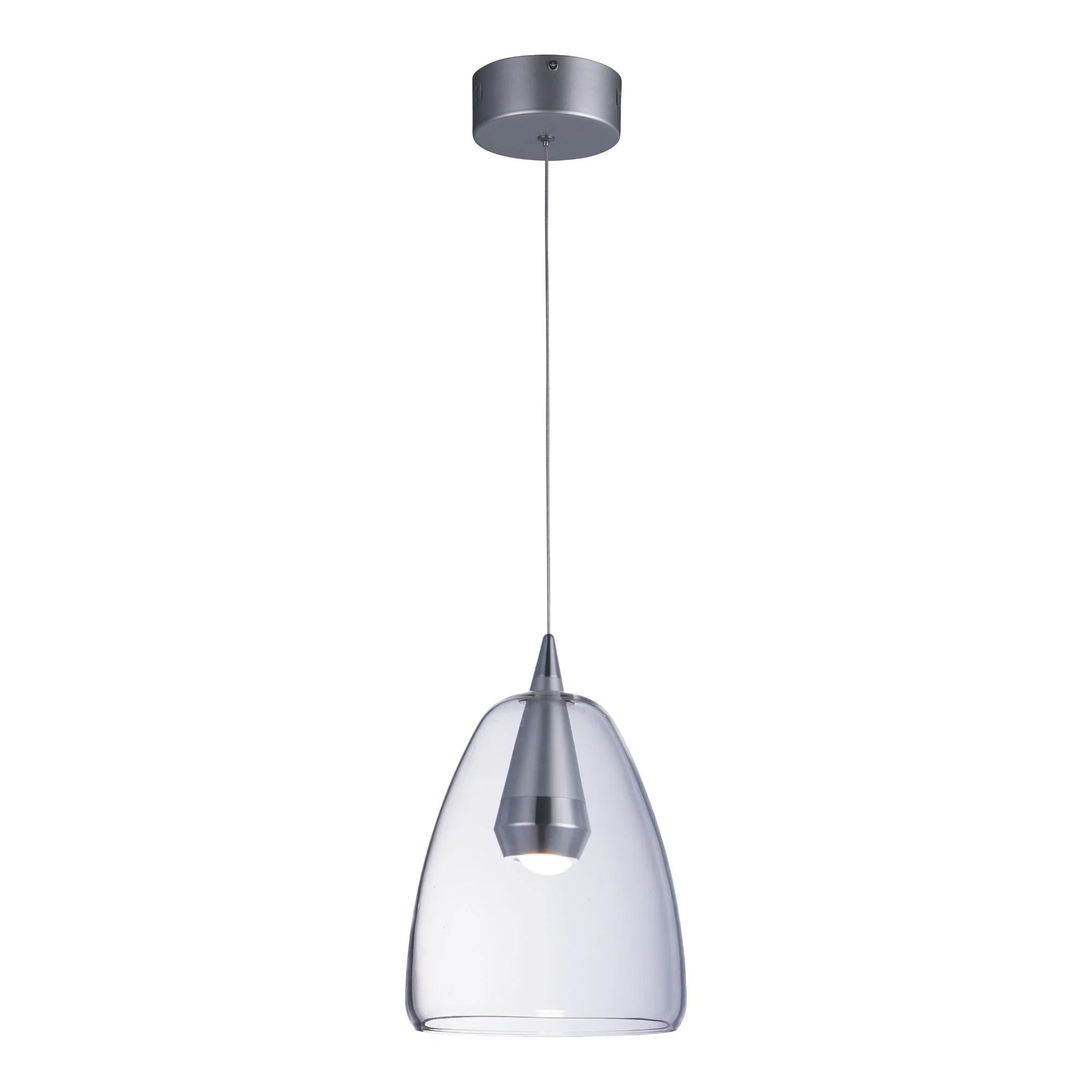 ET2 Lighting - Sven 8" LED Pendant, Polished Chrome & Silver Finish | Bees Lighting