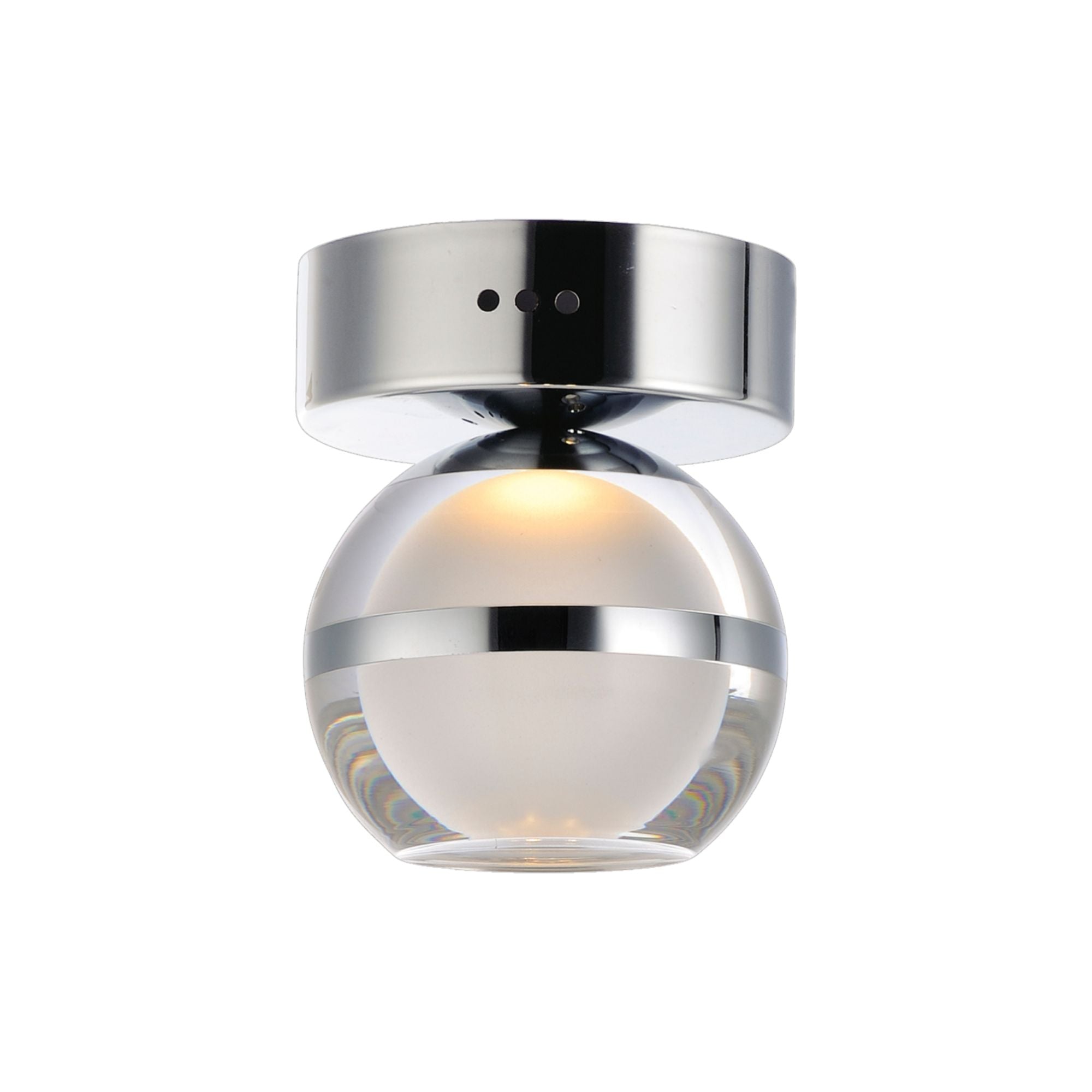 Swank 6" LED Wall Sconce/Flush Mount, Polished Chrome Finish