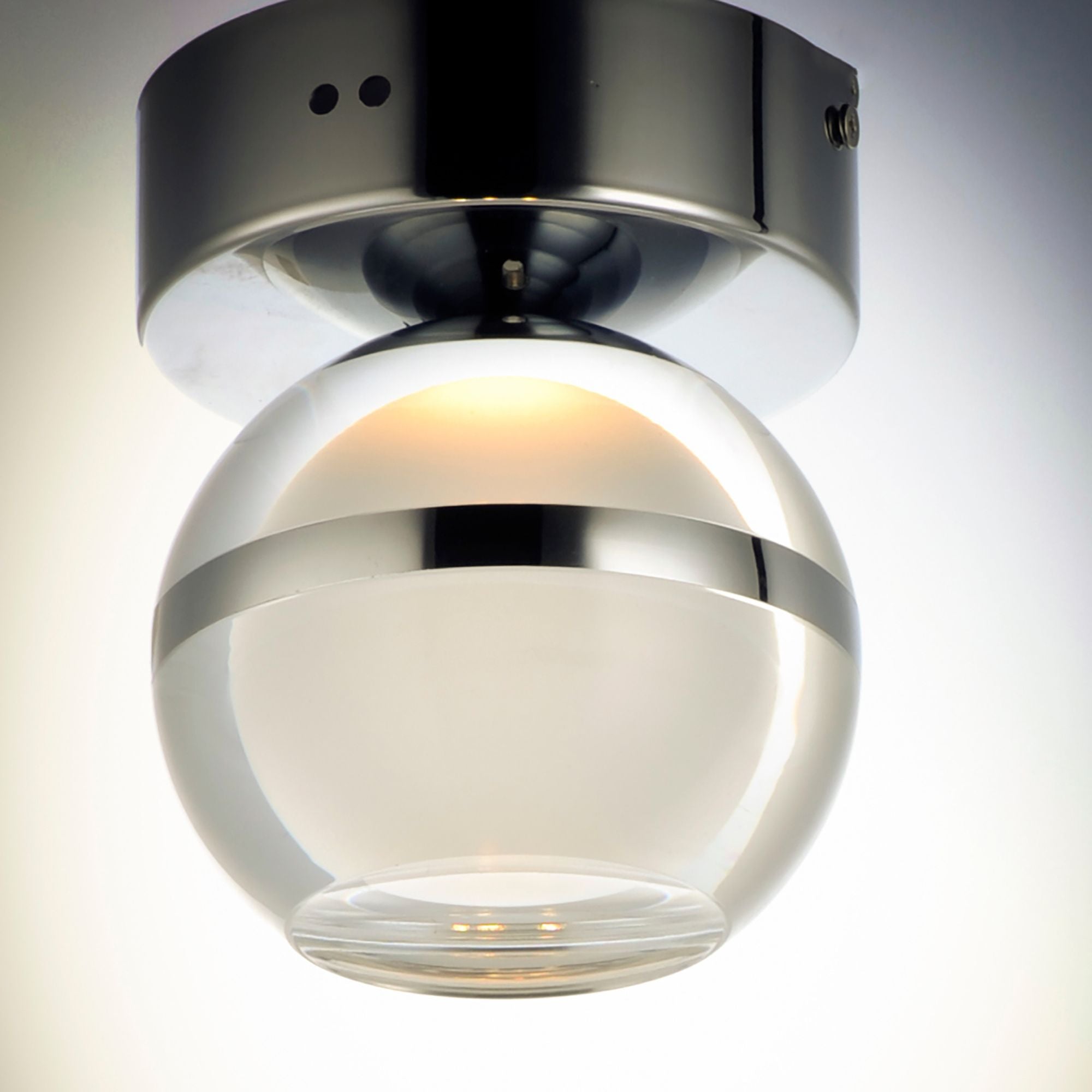 Swank 6" LED Wall Sconce/Flush Mount, Polished Chrome Finish