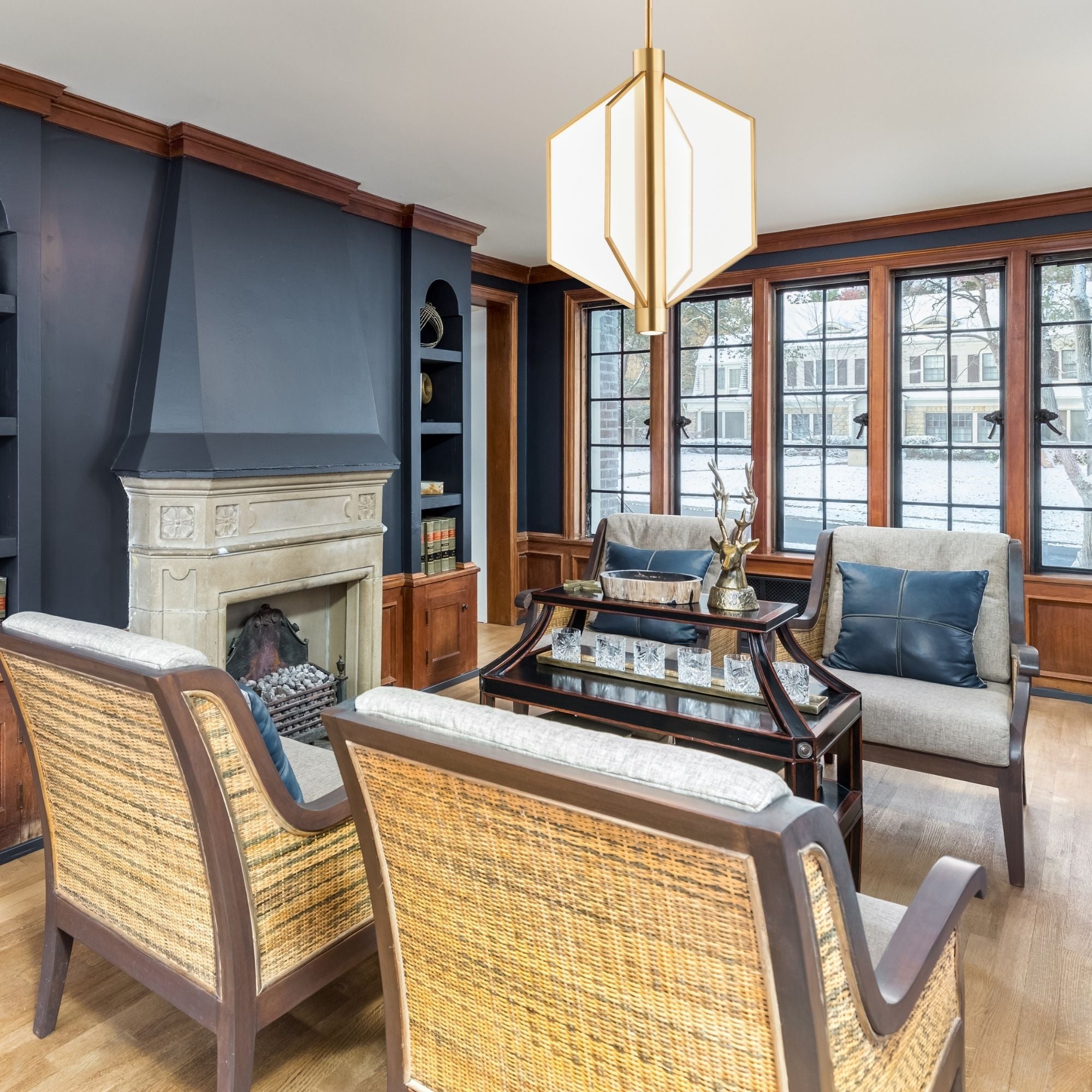 Telstar 24" Medium LED Pendant, Natural Aged Brass Finish