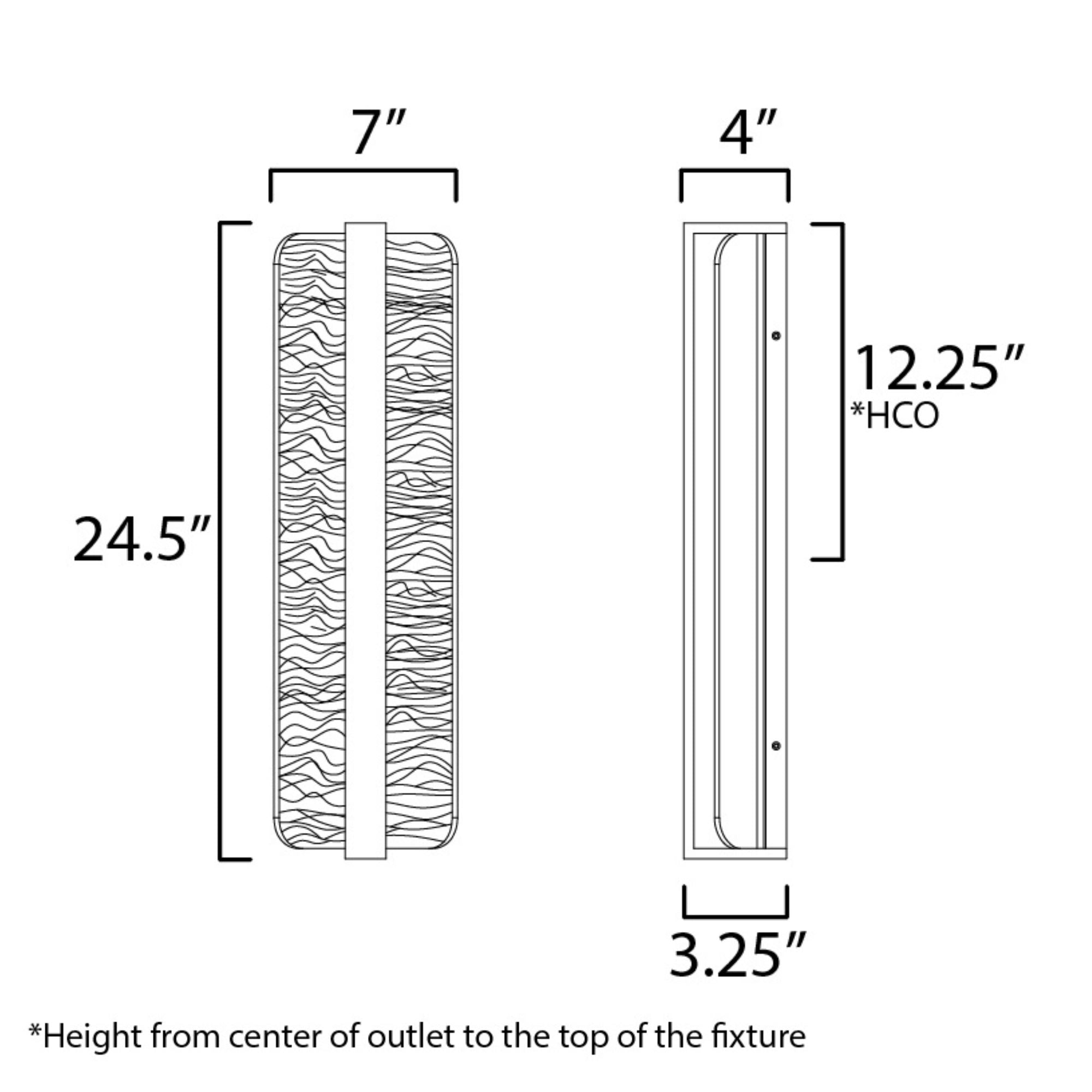 ET2 Lighting - Terra 25" LED Outdoor Wall Sconce, Architectural Bronze Finish | Bees Lighting