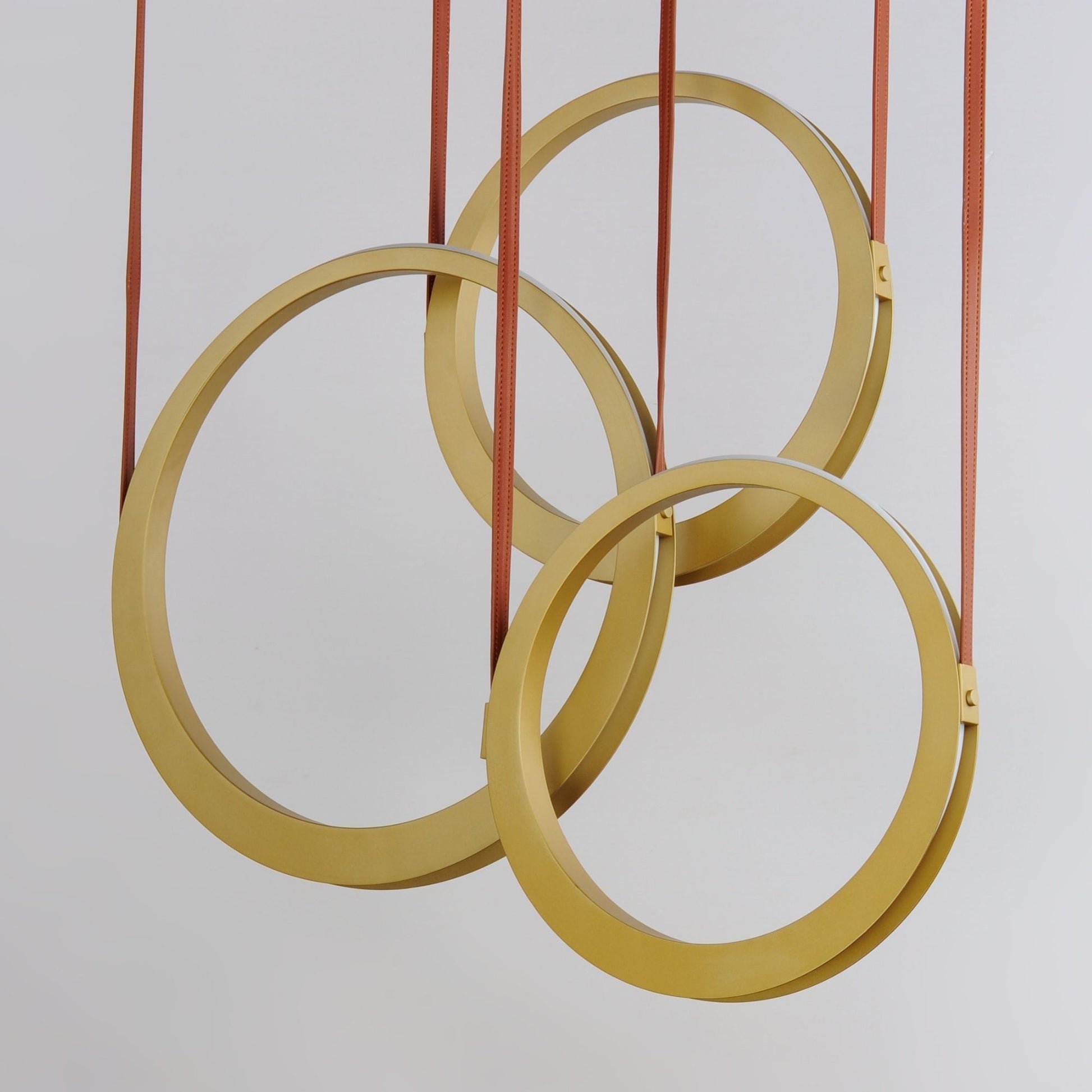 ET2 Lighting - Tether 34" 3-Light Linear LED Pendant, Natural Aged Brass Finish | Bees Lighting