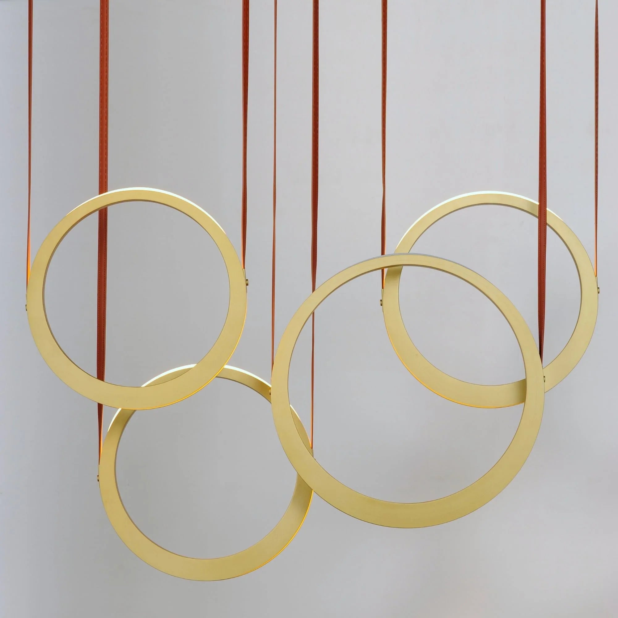 ET2 Lighting - Tether 45" 4-Light Linear LED Pendant, Natural Aged Brass Finish | Bees Lighting