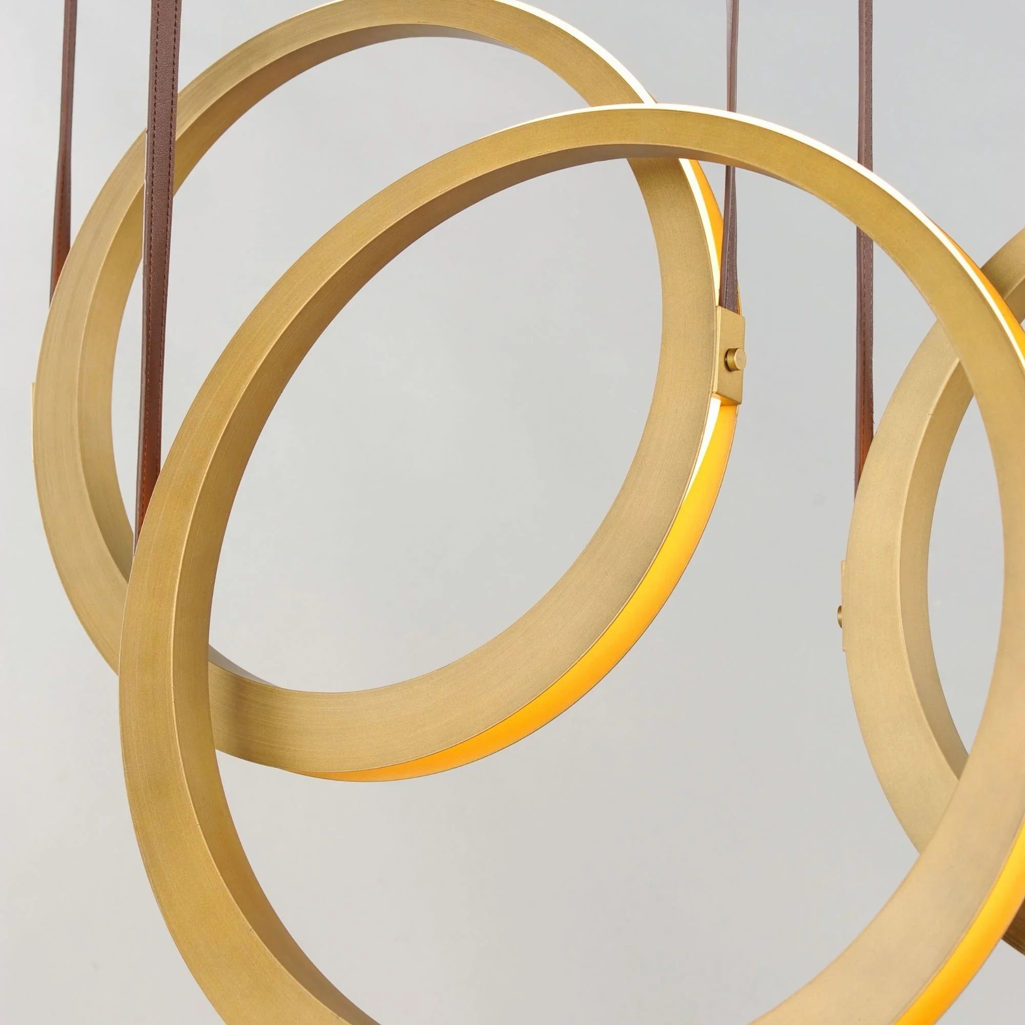 ET2 Lighting - Tether 59" 5-Light Linear LED Pendant, Natural Aged Brass Finish | Bees Lighting