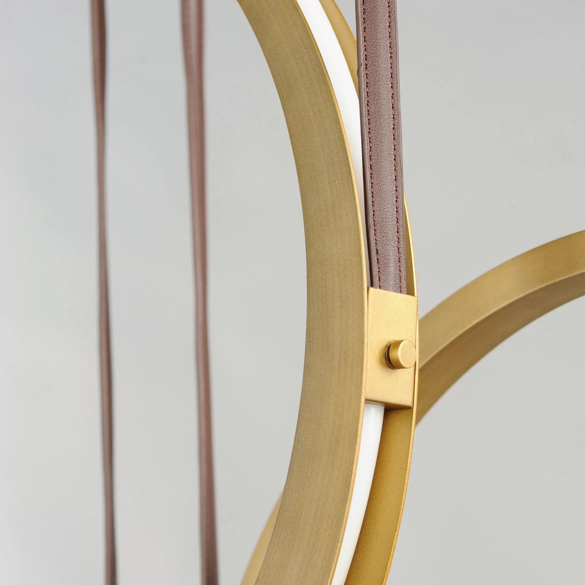 ET2 Lighting - Tether 59" 5-Light Linear LED Pendant, Natural Aged Brass Finish | Bees Lighting