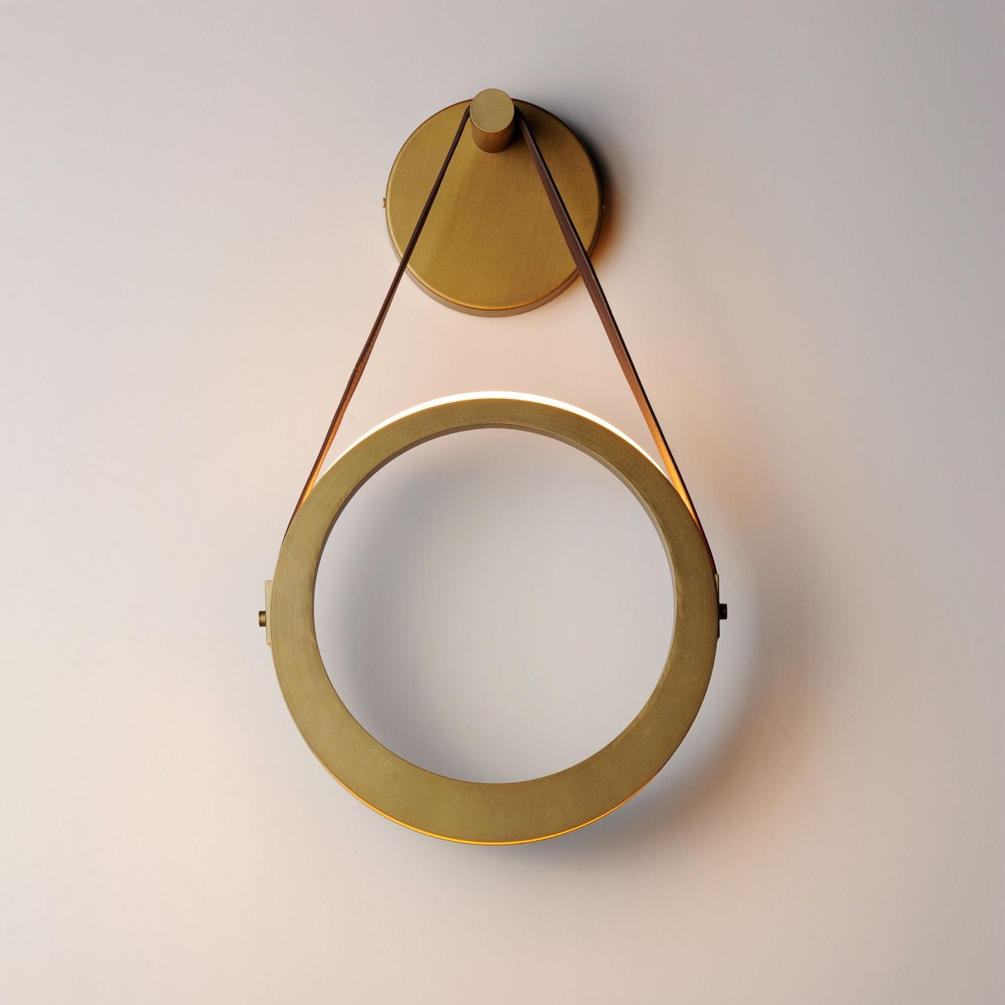 Tether 21" LED Wall Sconce, Natural Aged Brass Finish