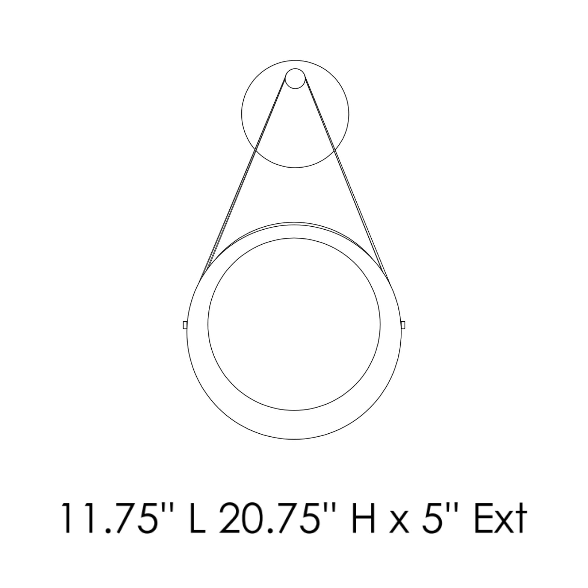 Tether 21" LED Wall Sconce, Natural Aged Brass Finish