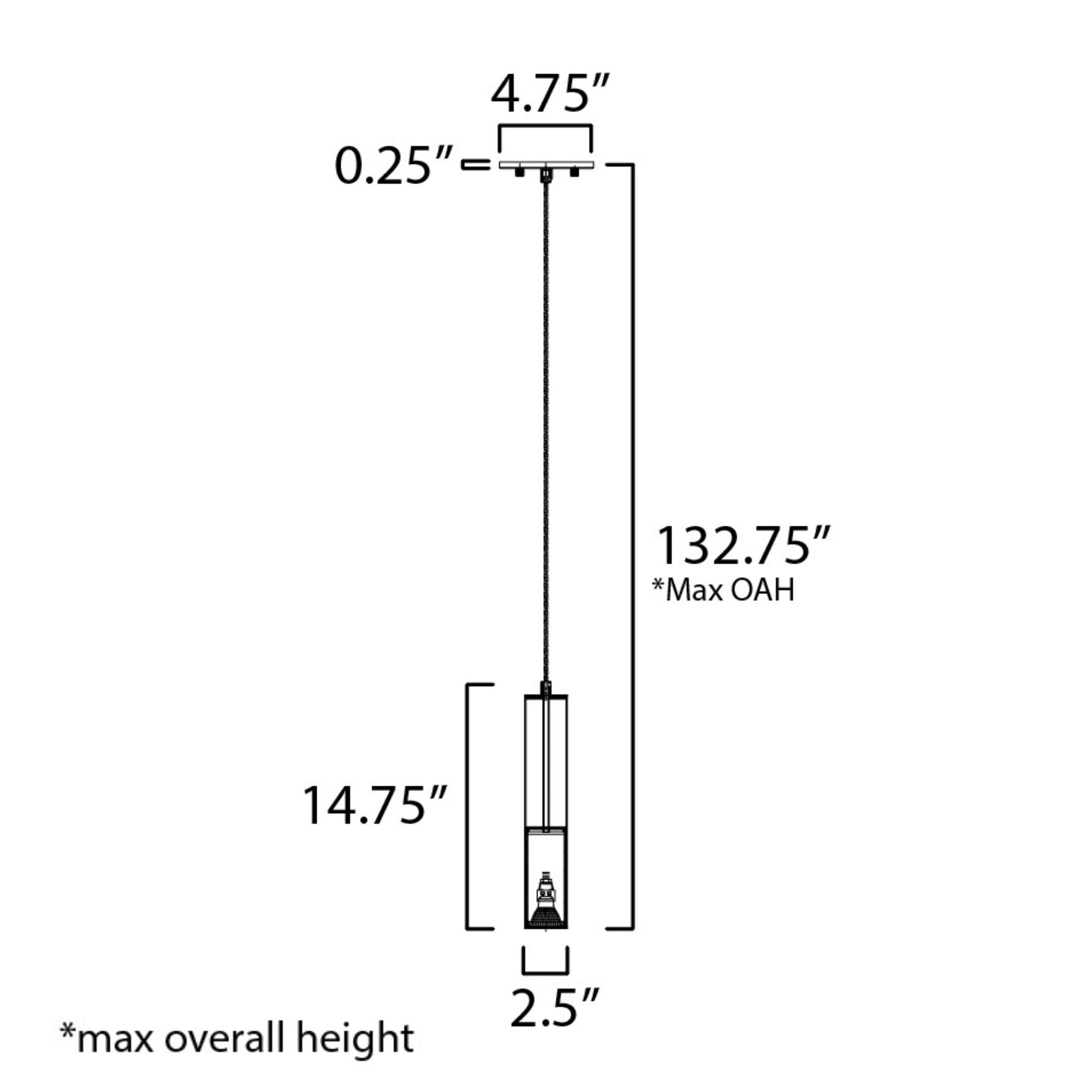 ET2 Lighting - Torch 15" LED Mini Pendant, Black Finish | Bees Lighting