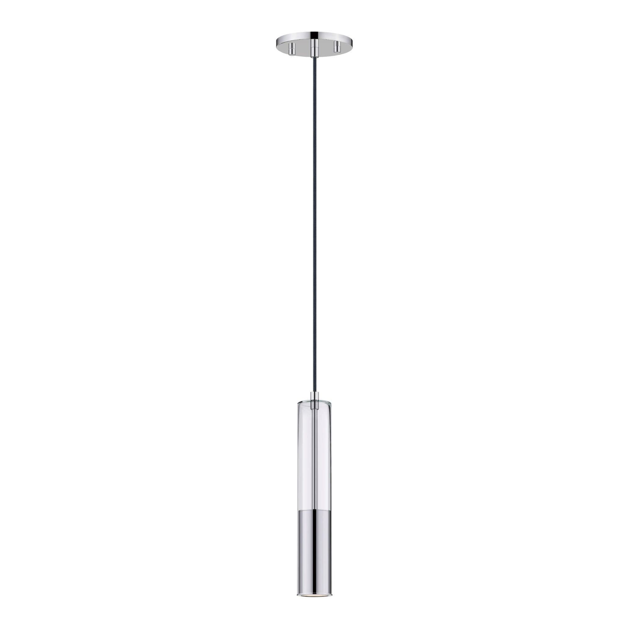 Torch 15" LED Mini Pendant, Polished Chrome Finish