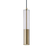 Torch 15" LED Mini Pendant, Satin Brass Finish