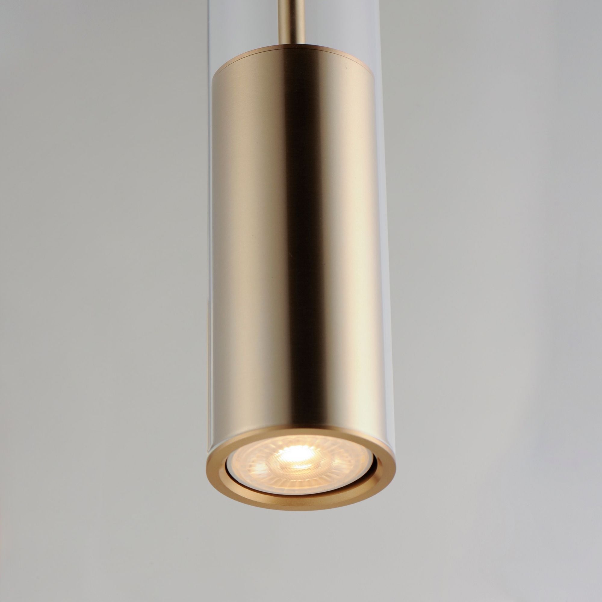 Torch 15" LED Mini Pendant, Satin Brass Finish