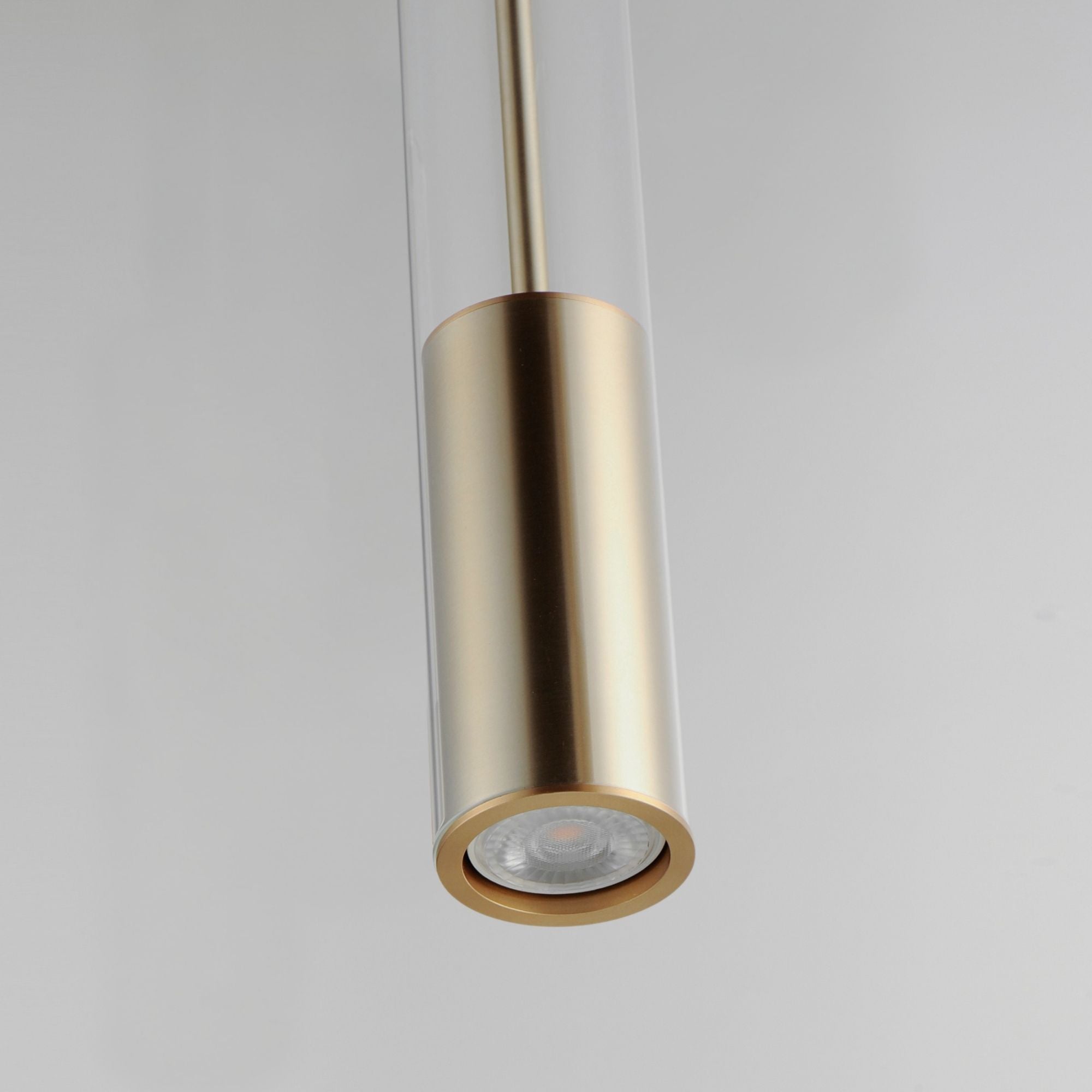 Torch 15" LED Mini Pendant, Satin Brass Finish