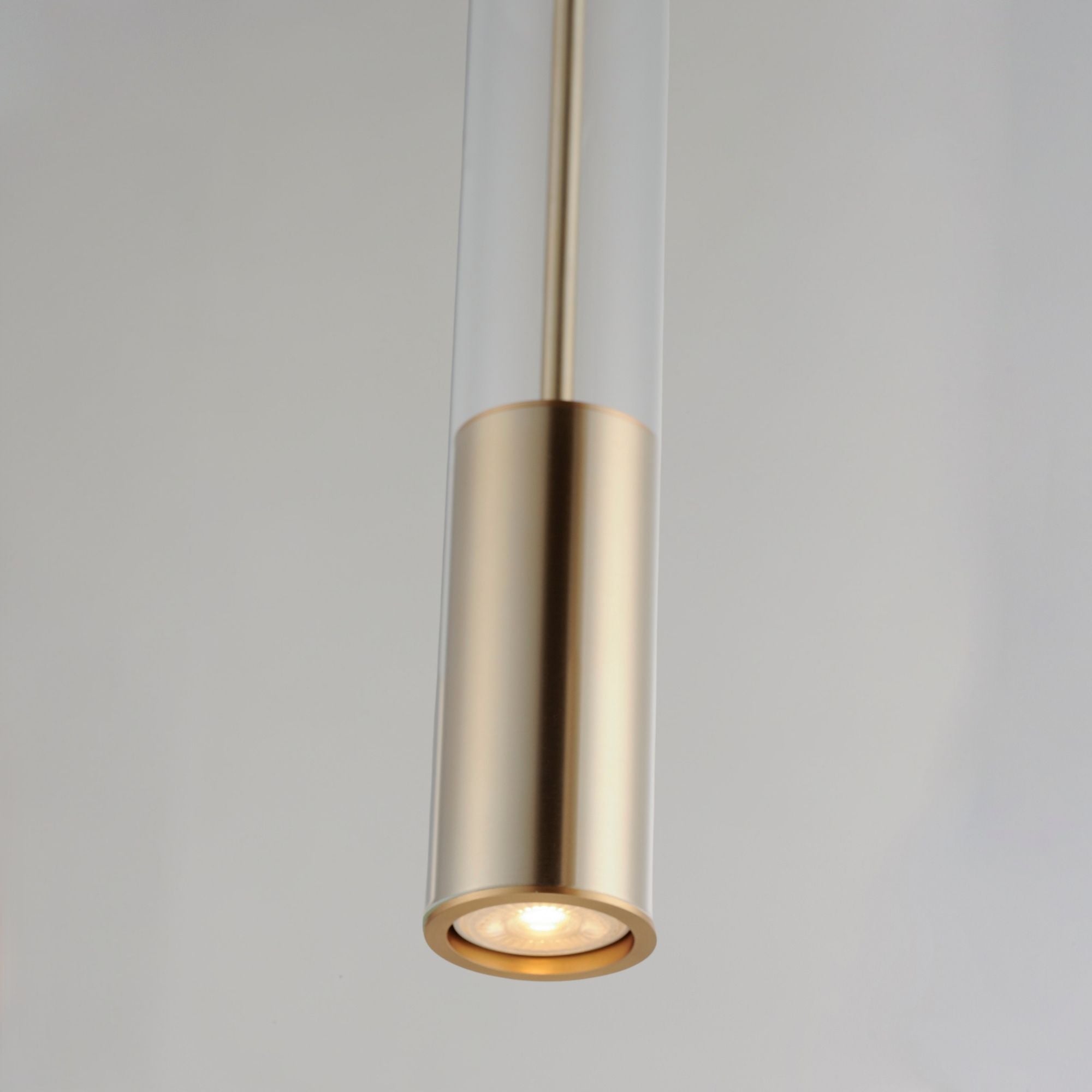 Torch 15" LED Mini Pendant, Satin Brass Finish