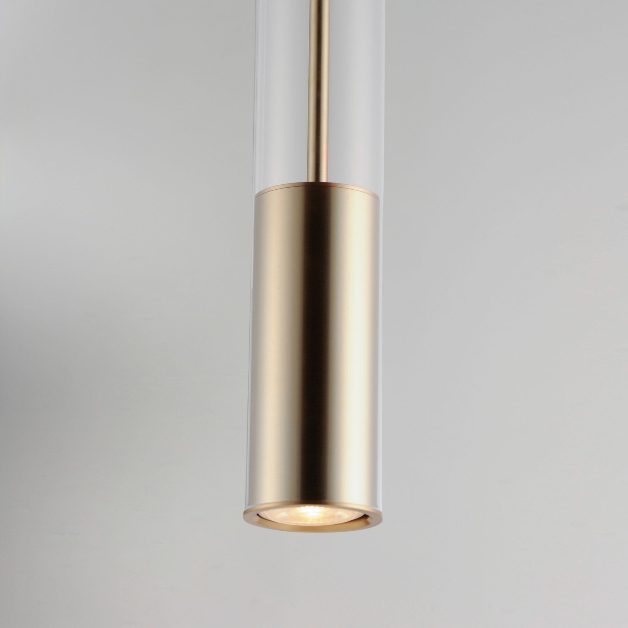 Torch 15" LED Mini Pendant, Satin Brass Finish