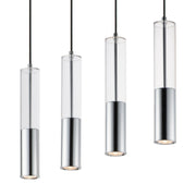 Torch 28" 4-Light Linear LED Pendant, Polished Chrome Finish