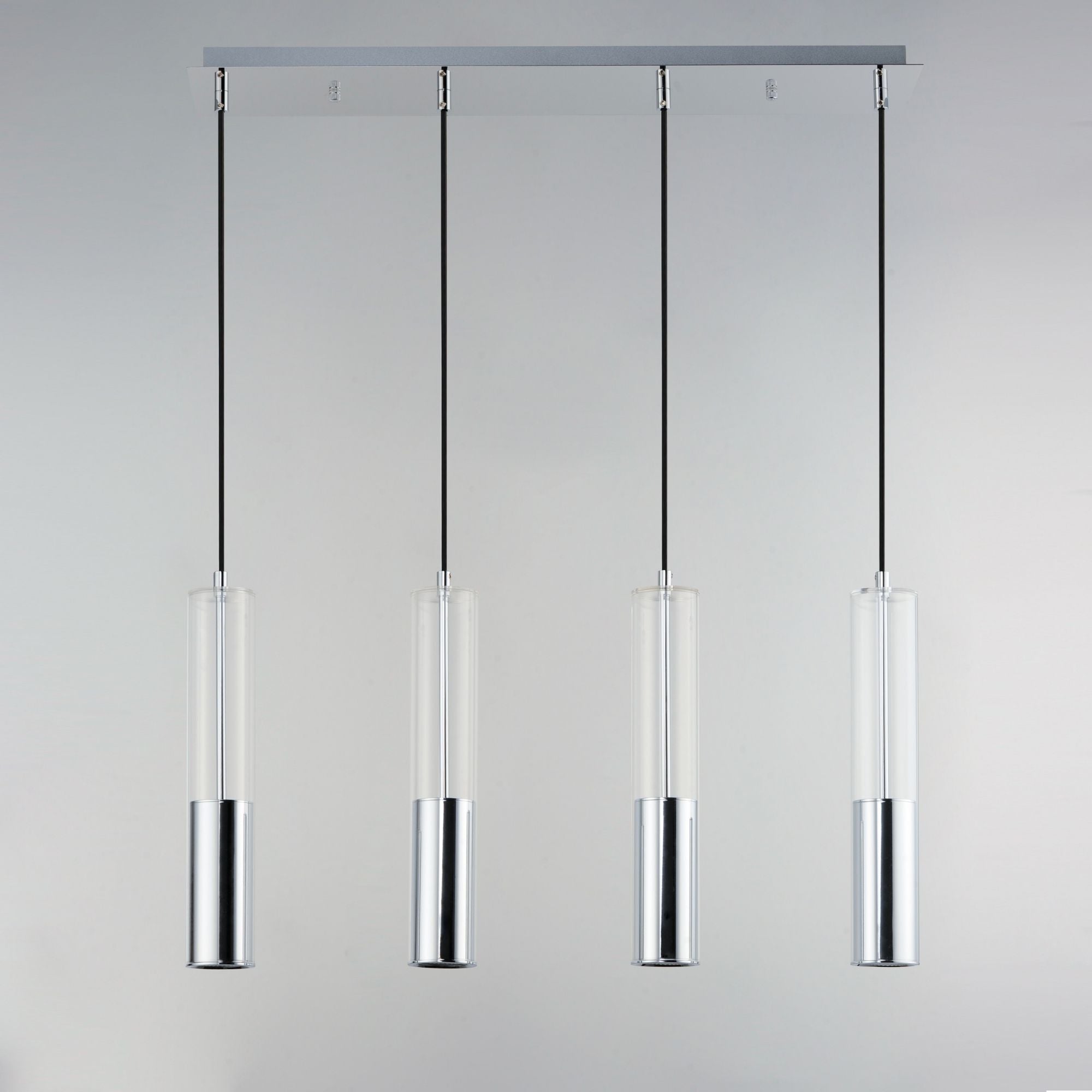 Torch 28" 4-Light Linear LED Pendant, Polished Chrome Finish