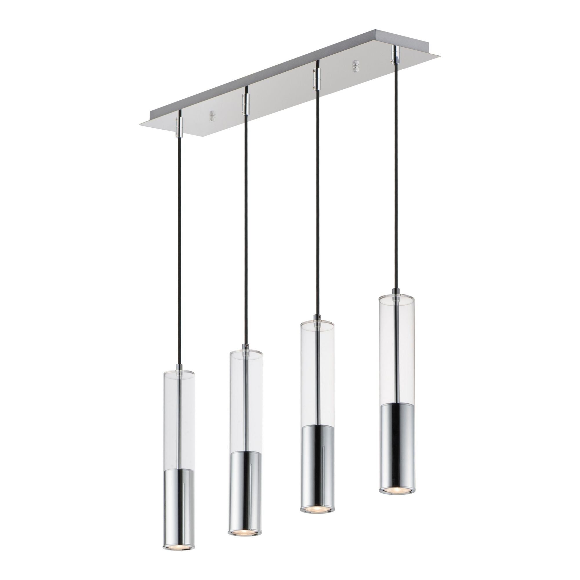 Torch 28" 4-Light Linear LED Pendant, Polished Chrome Finish
