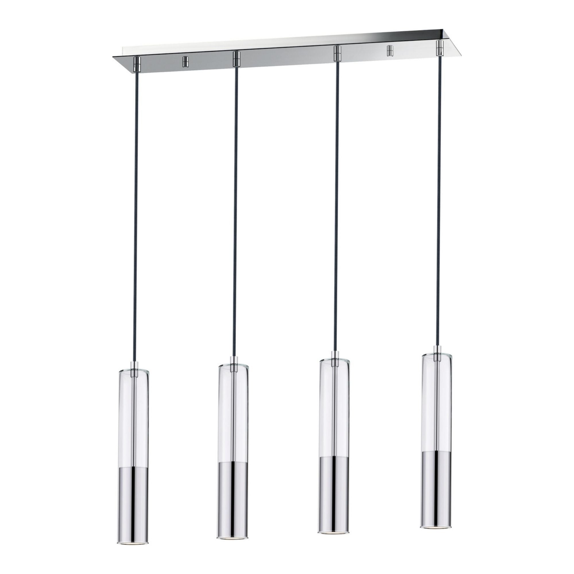 Torch 28" 4-Light Linear LED Pendant, Polished Chrome Finish
