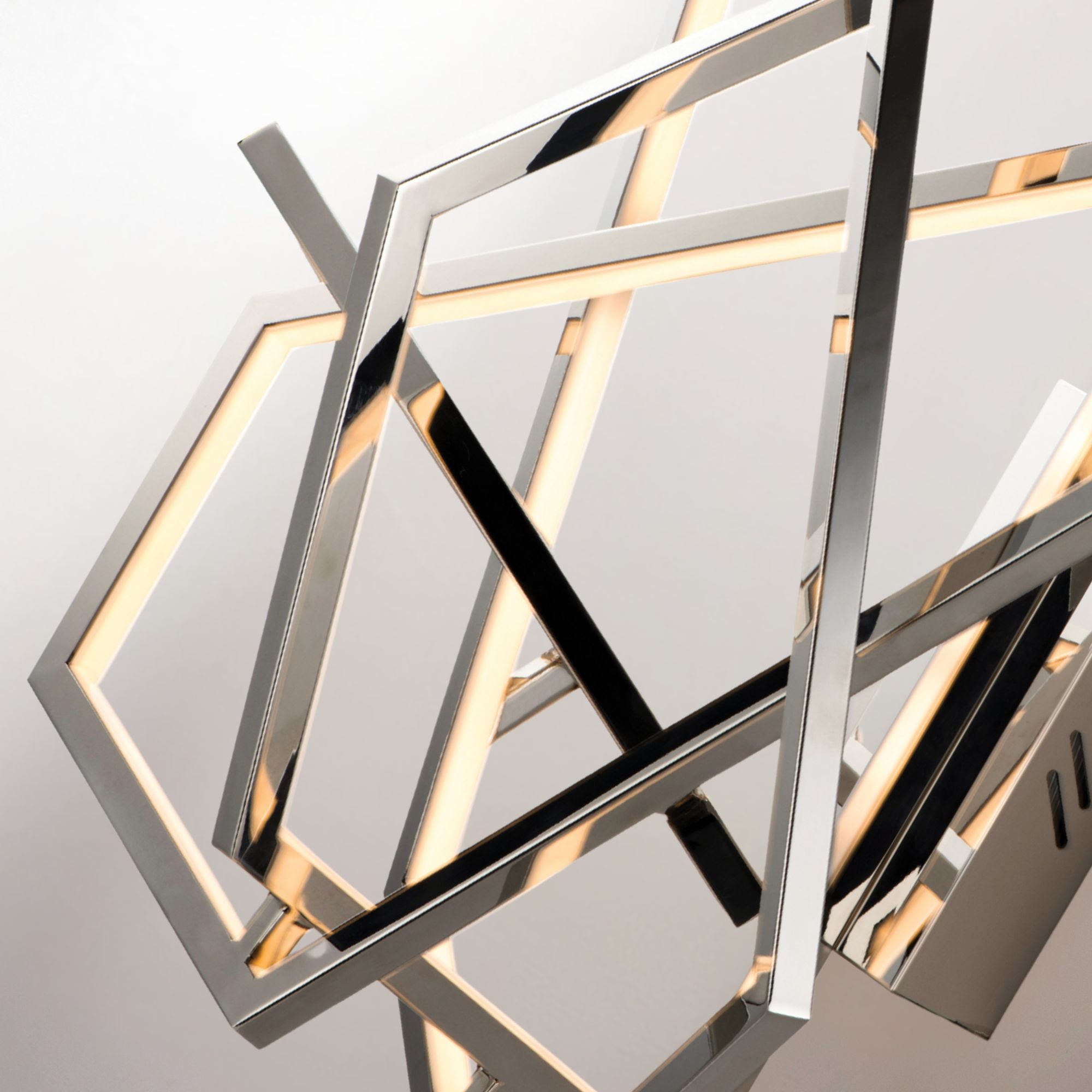 Trapezoid 27" LED Wall Sconce, Polished Chrome Finish
