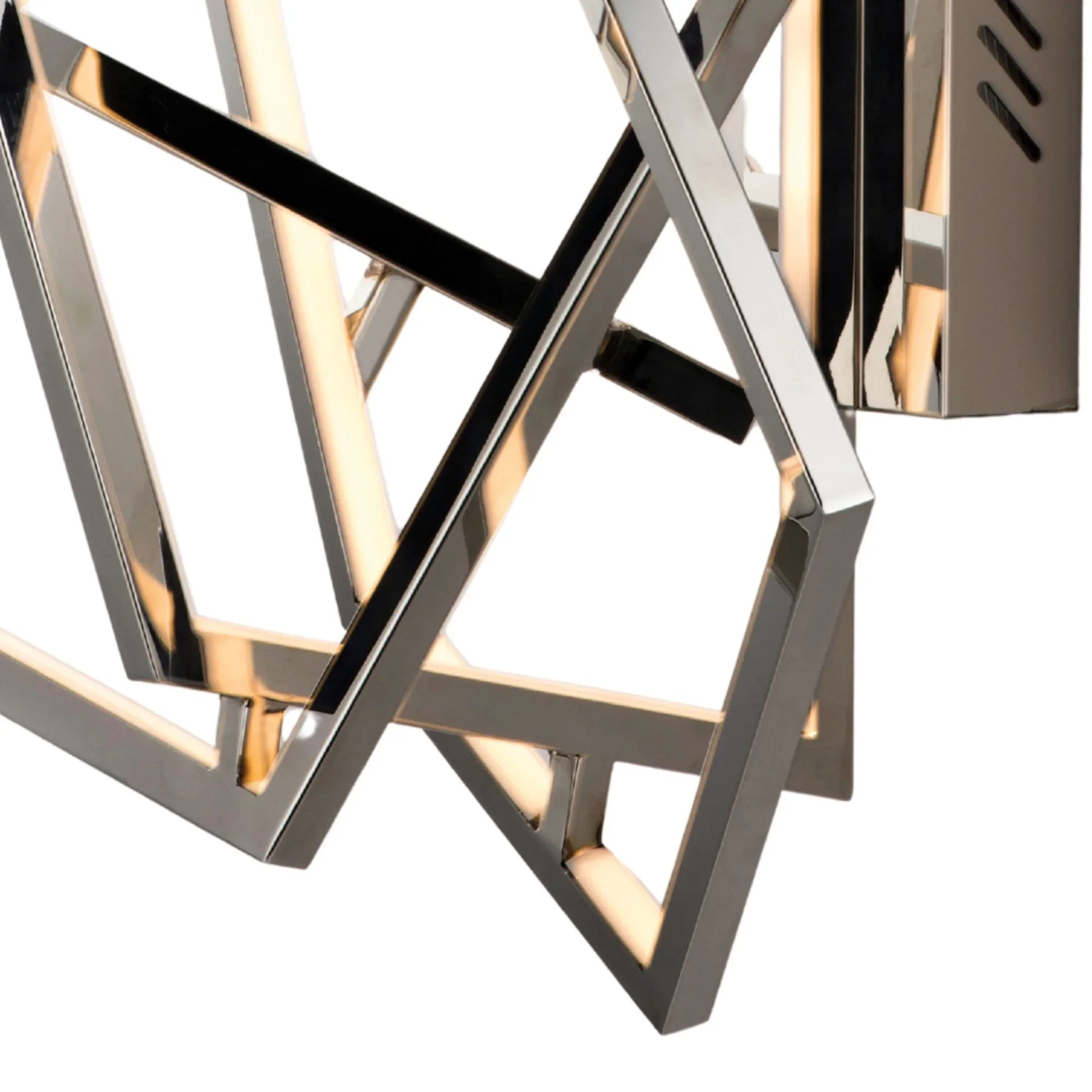 ET2 Lighting - Trapezoid 27" LED Wall Sconce, Polished Chrome Finish | Bees Lighting
