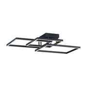 Traverse LED 36" Geometric LED Flush/Wall Mount, Black Finish