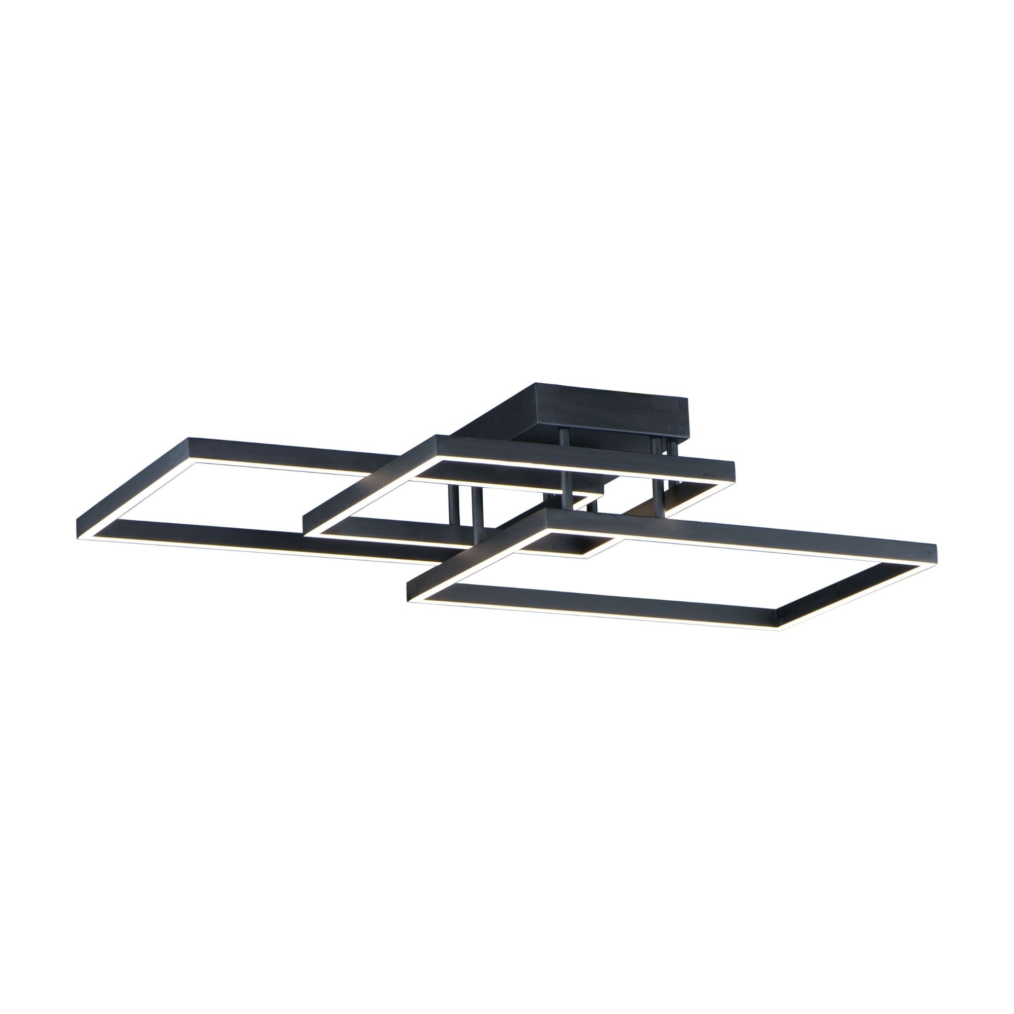 Traverse LED 36" Geometric LED Flush/Wall Mount, Black Finish