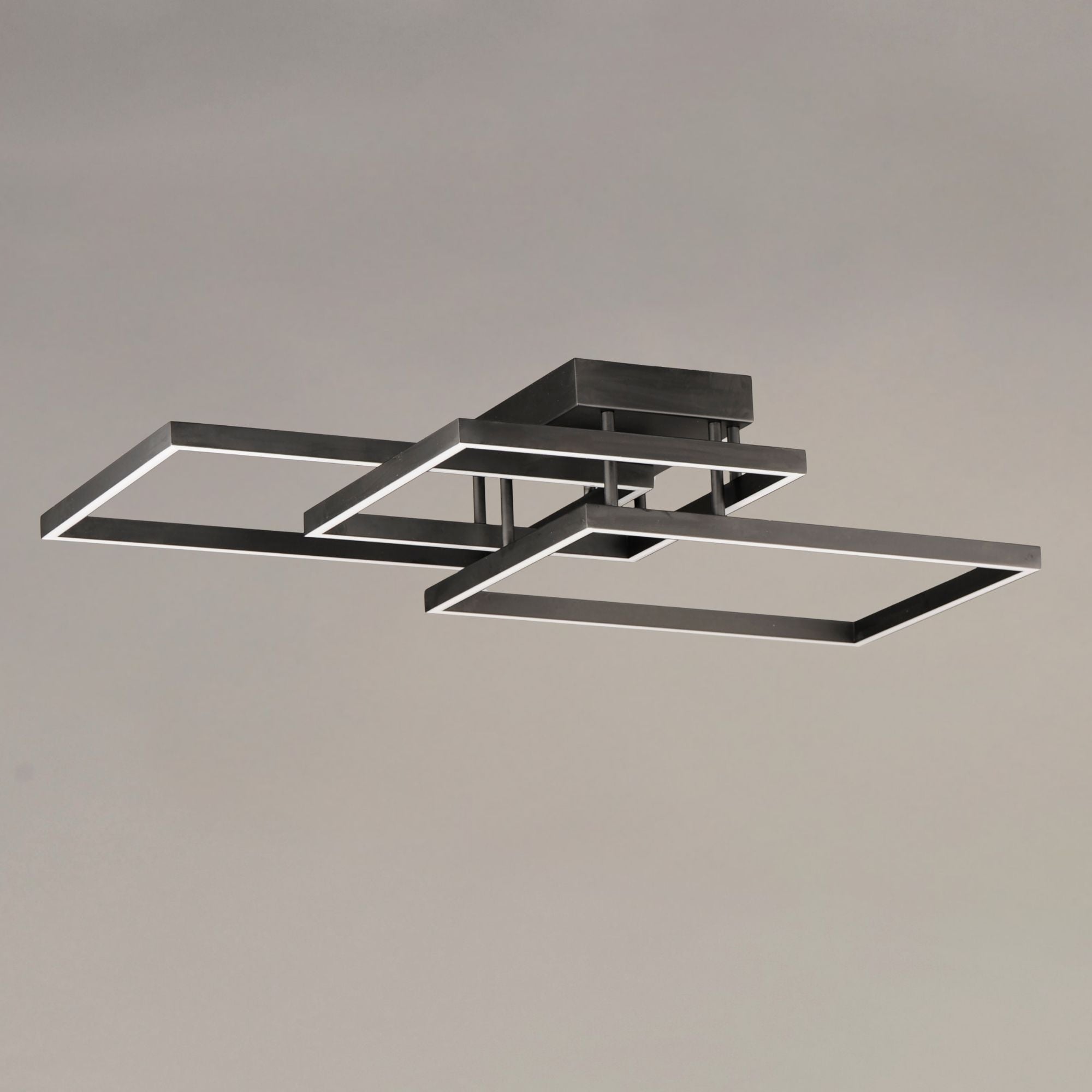 Traverse LED 36" Geometric LED Flush/Wall Mount, Black Finish