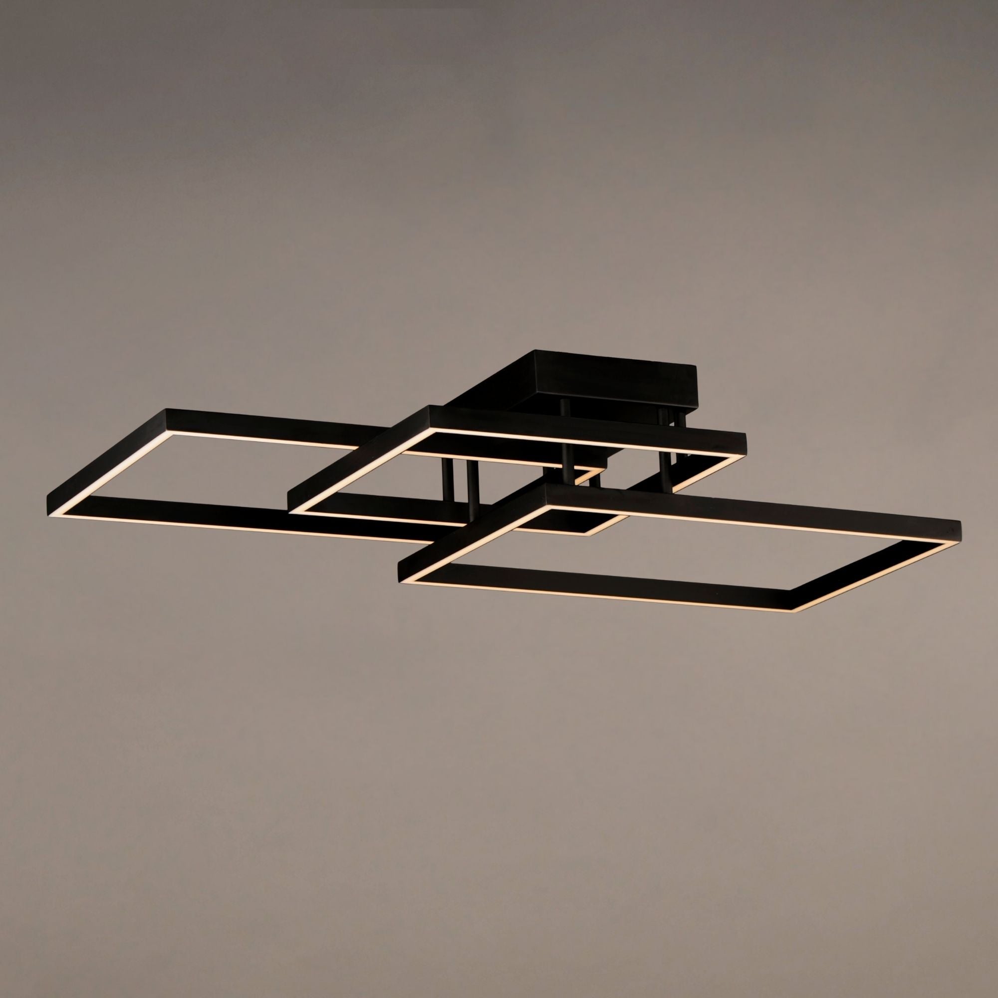 Traverse LED 36" Geometric LED Flush/Wall Mount, Black Finish