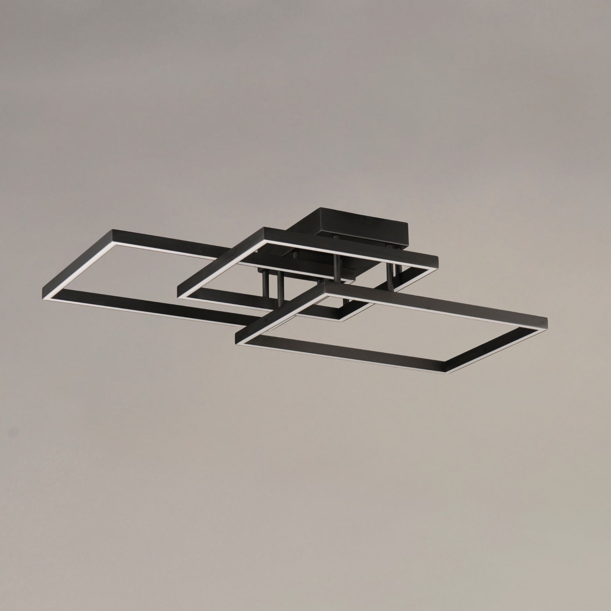 Traverse LED 36" Geometric LED Flush/Wall Mount, Black Finish