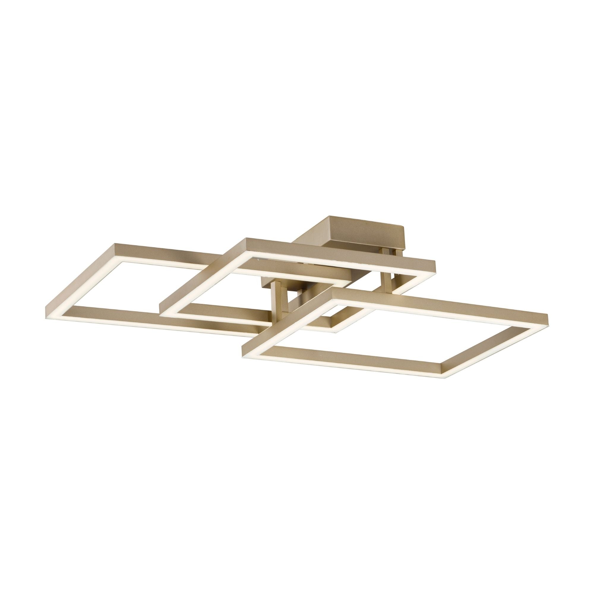 Traverse LED 36" Geometric LED Flush/Wall Mount, Champagne Finish