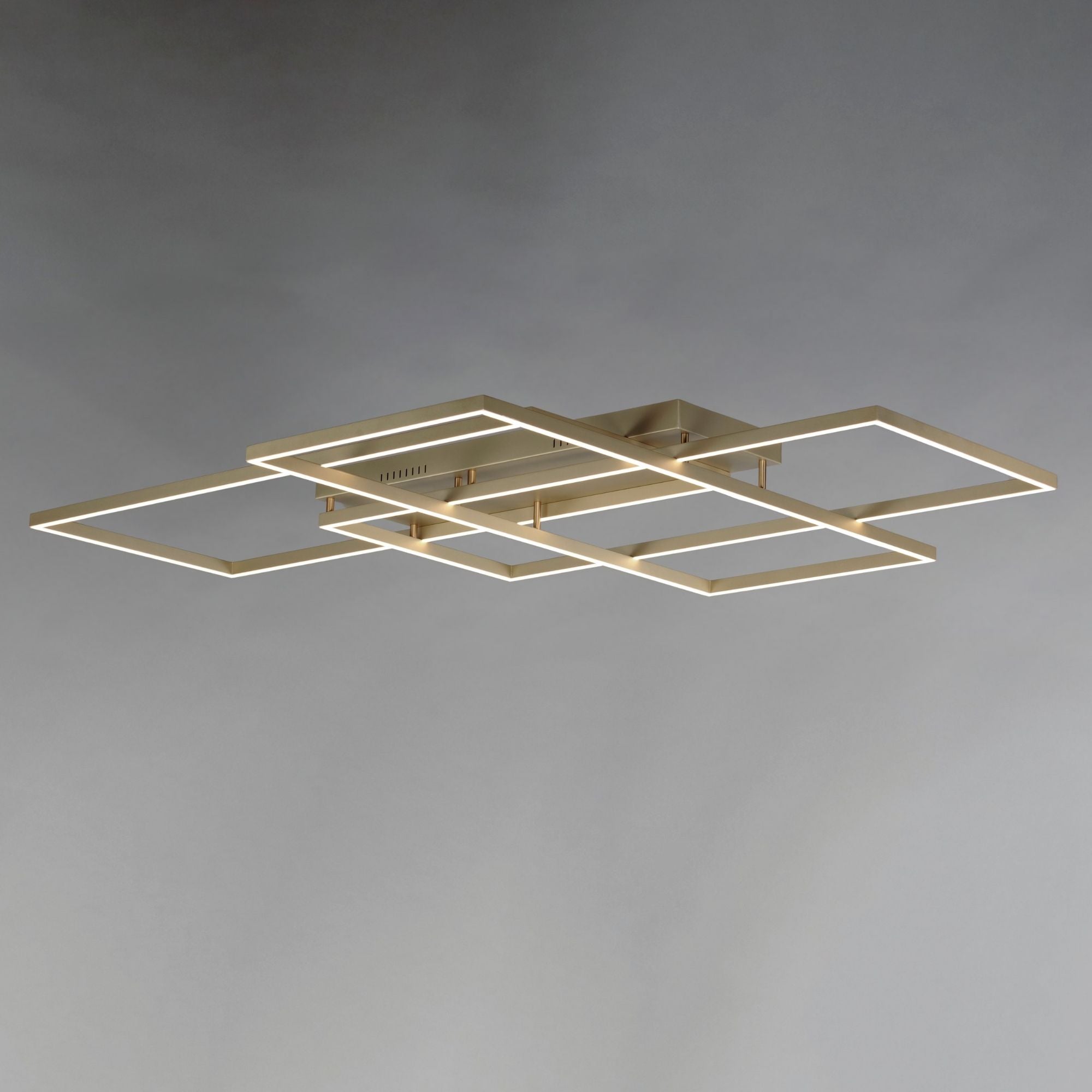 Traverse LED 36" Geometric LED Flush/Wall Mount, Champagne Finish