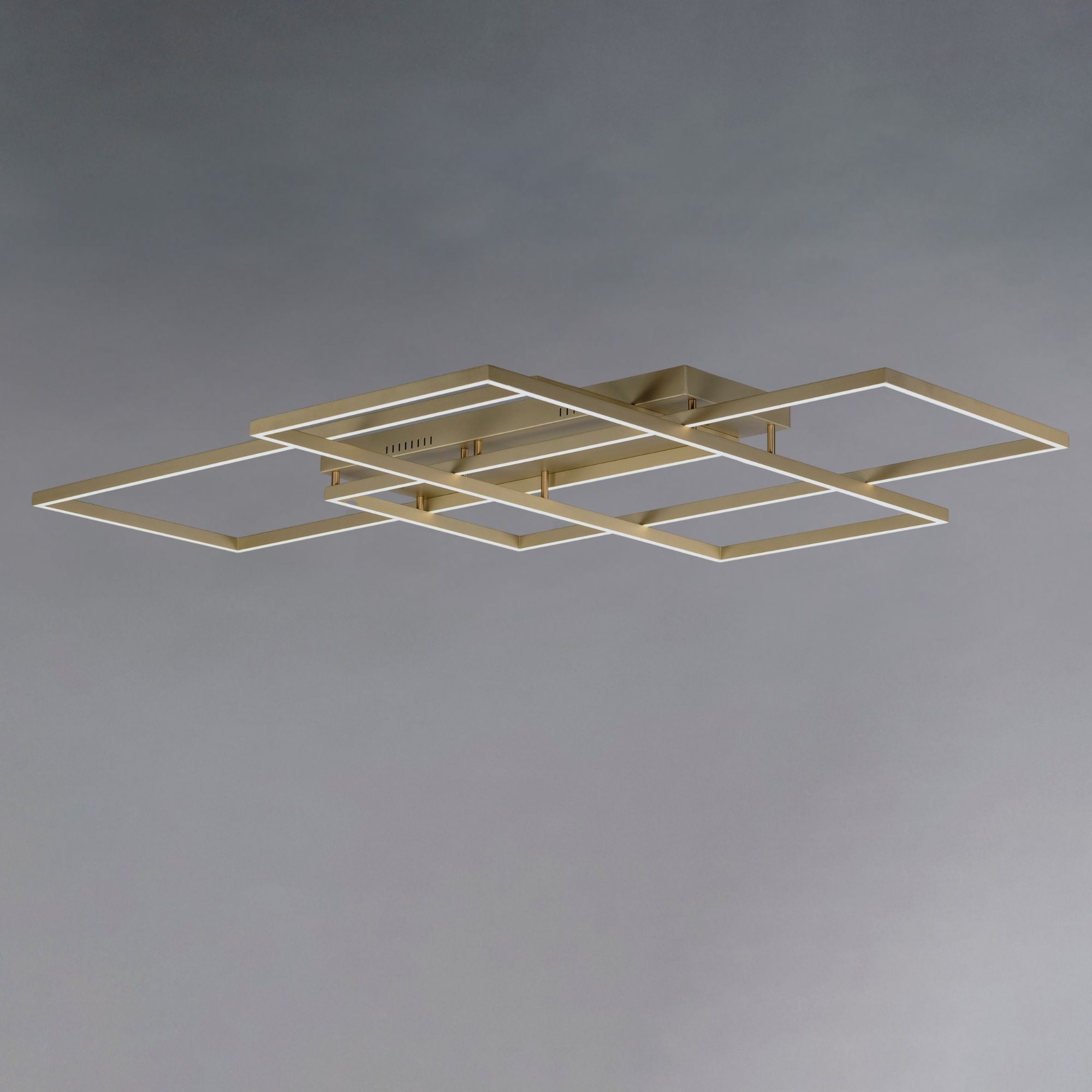 Traverse LED 36" Geometric LED Flush/Wall Mount, Champagne Finish
