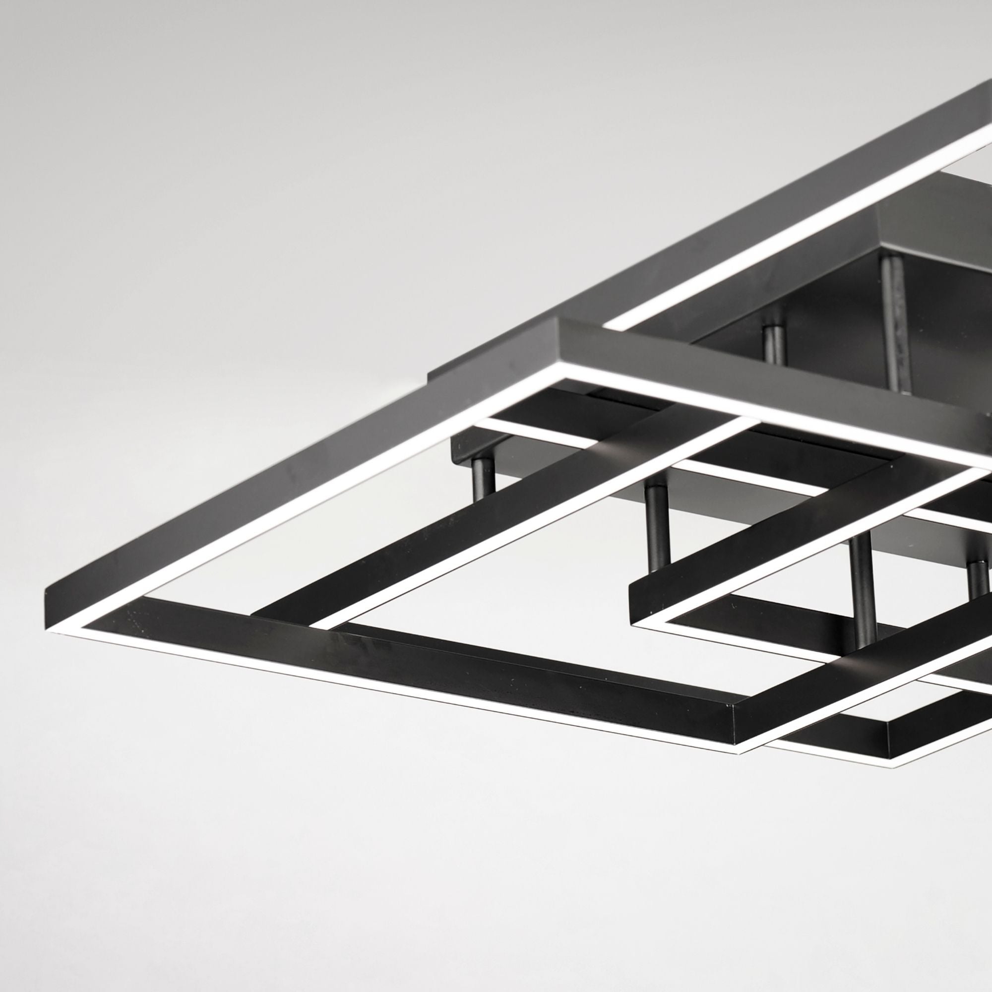 Traverse LED 31" Geometric LED Flush/Wall Mount, Black Finish