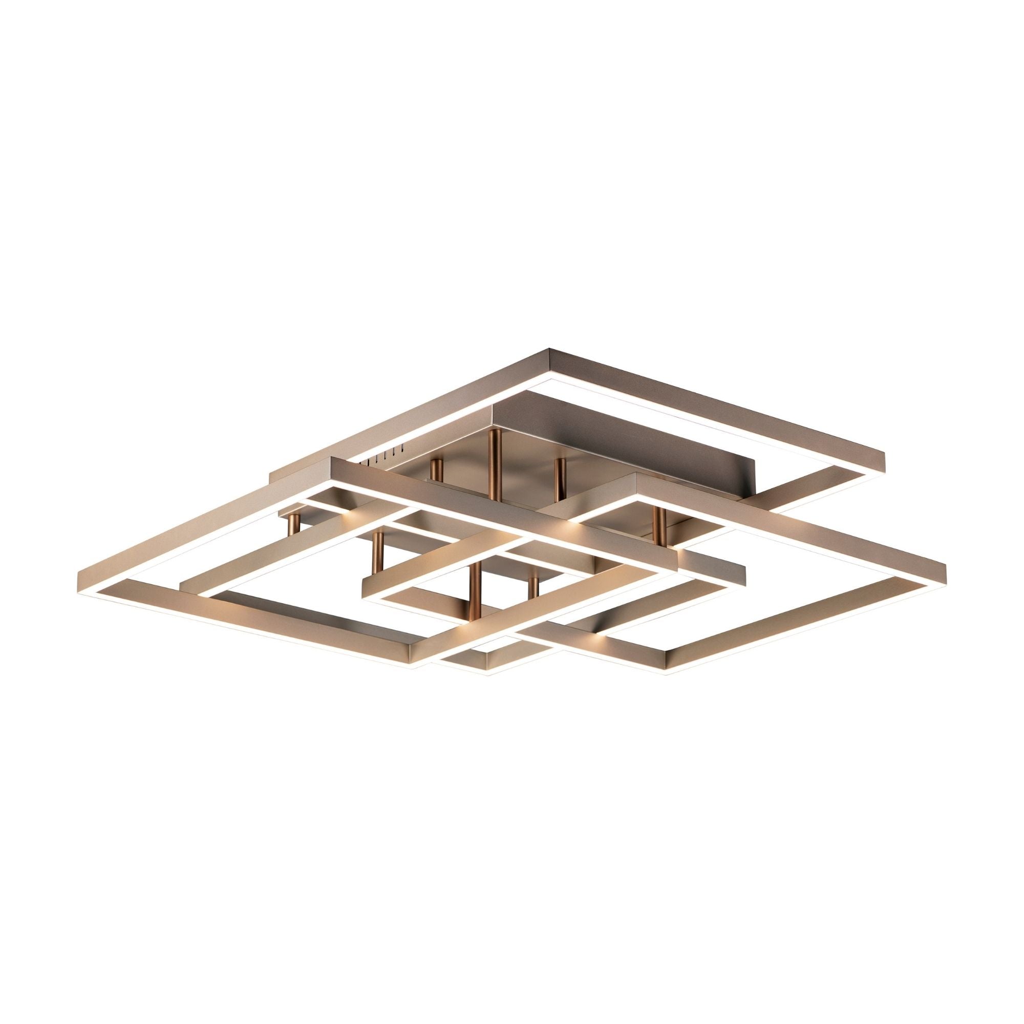 Traverse LED 31" Geometric LED Flush/Wall Mount, Champagne Finish