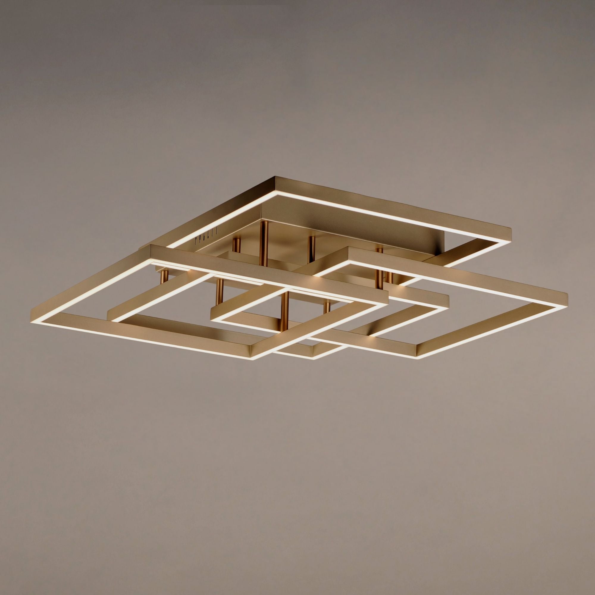 Traverse LED 31" Geometric LED Flush/Wall Mount, Champagne Finish